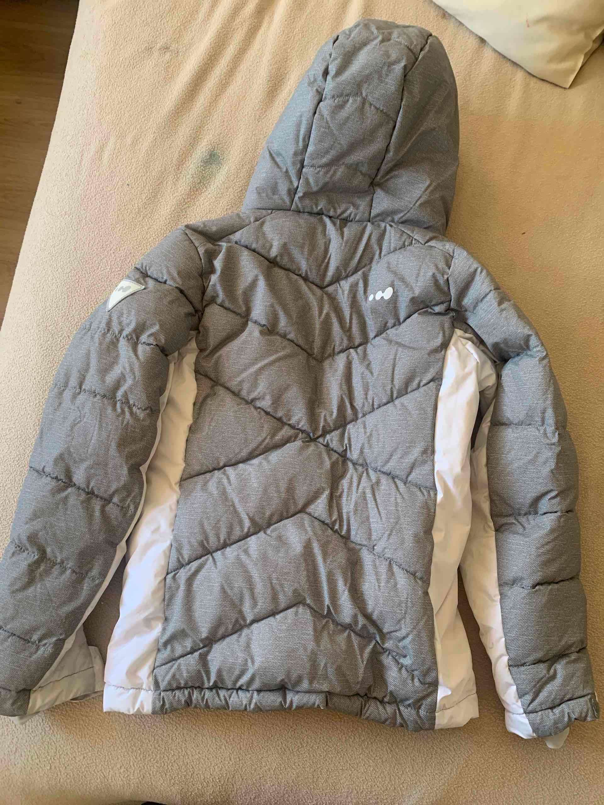 Parka acolchada gris niña talla 10 - miniatura 2