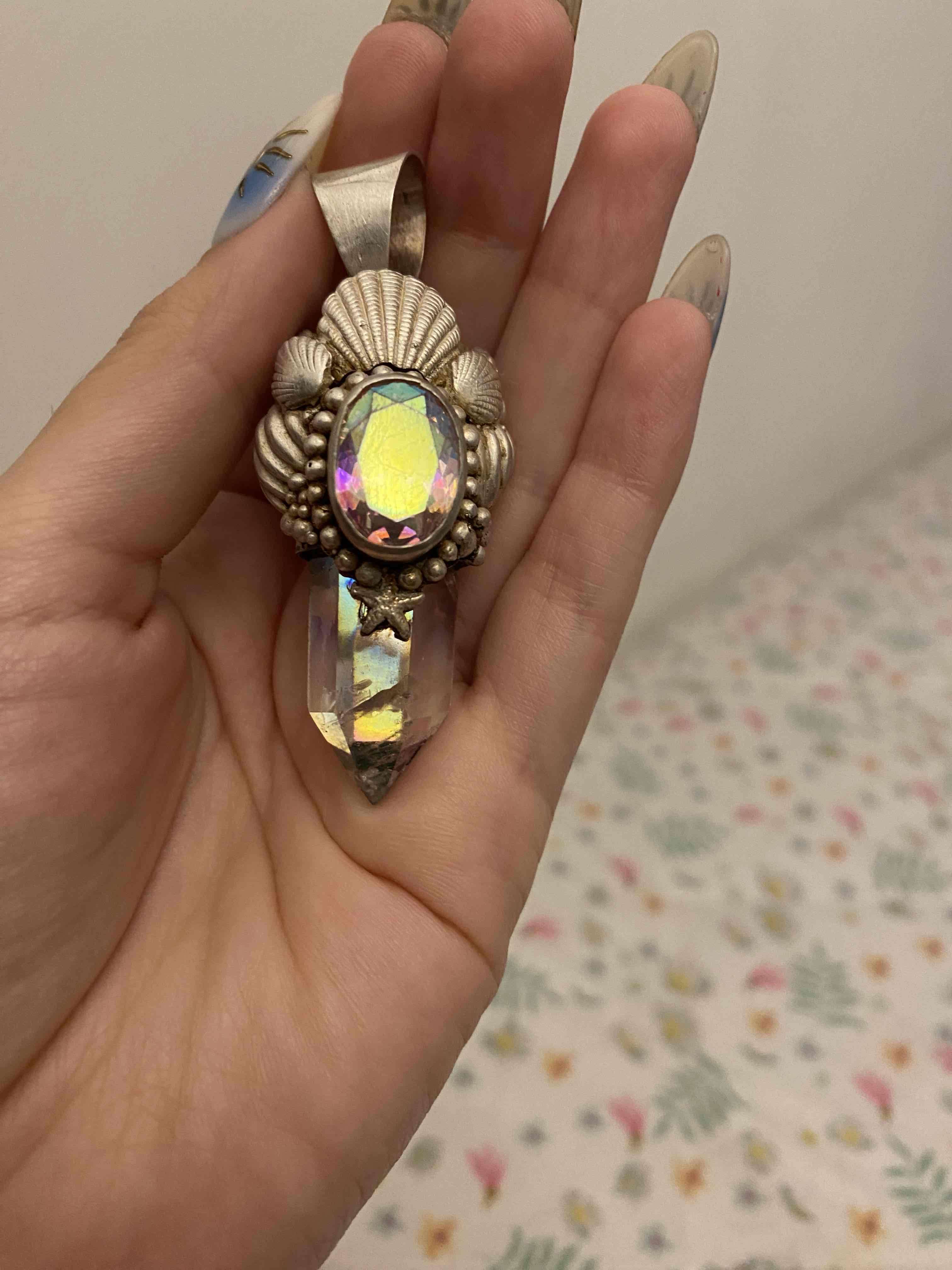 Colgante de cuarzo aura - miniatura 2