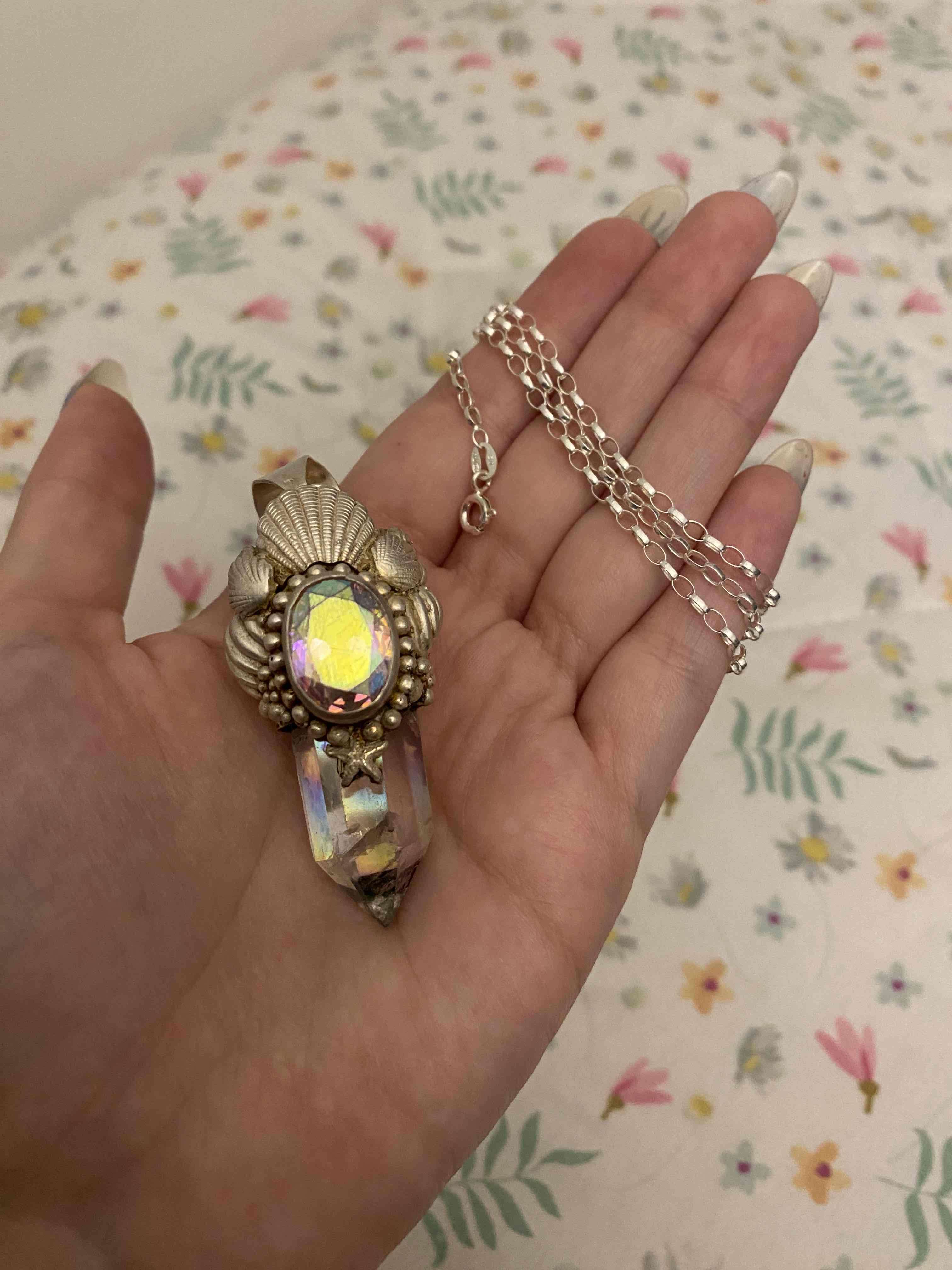 Colgante de cuarzo aura - miniatura 3