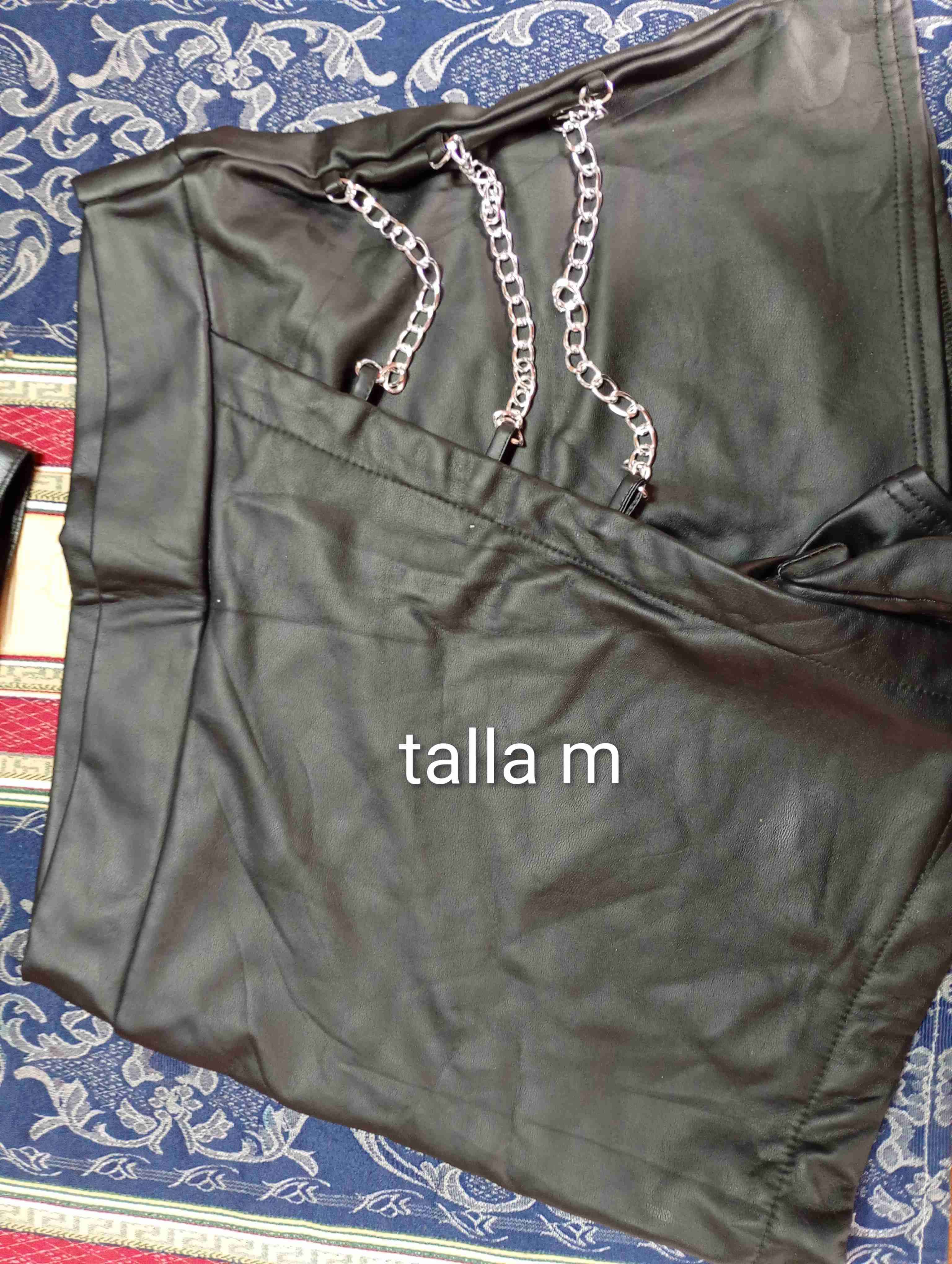 Conjunto de eco cuero negro y blanco - miniatura 5