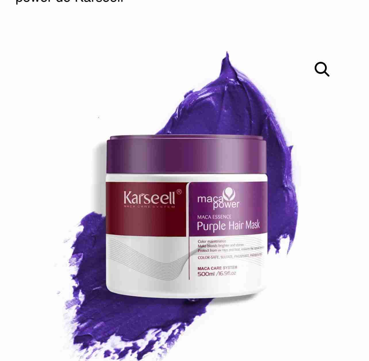 Mascarilla capilar morada KARSEELL original - miniatura 2