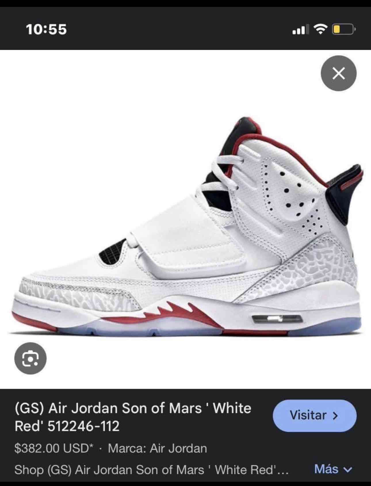 Zapatillas Air Jordan blancas y rojas - miniatura 1