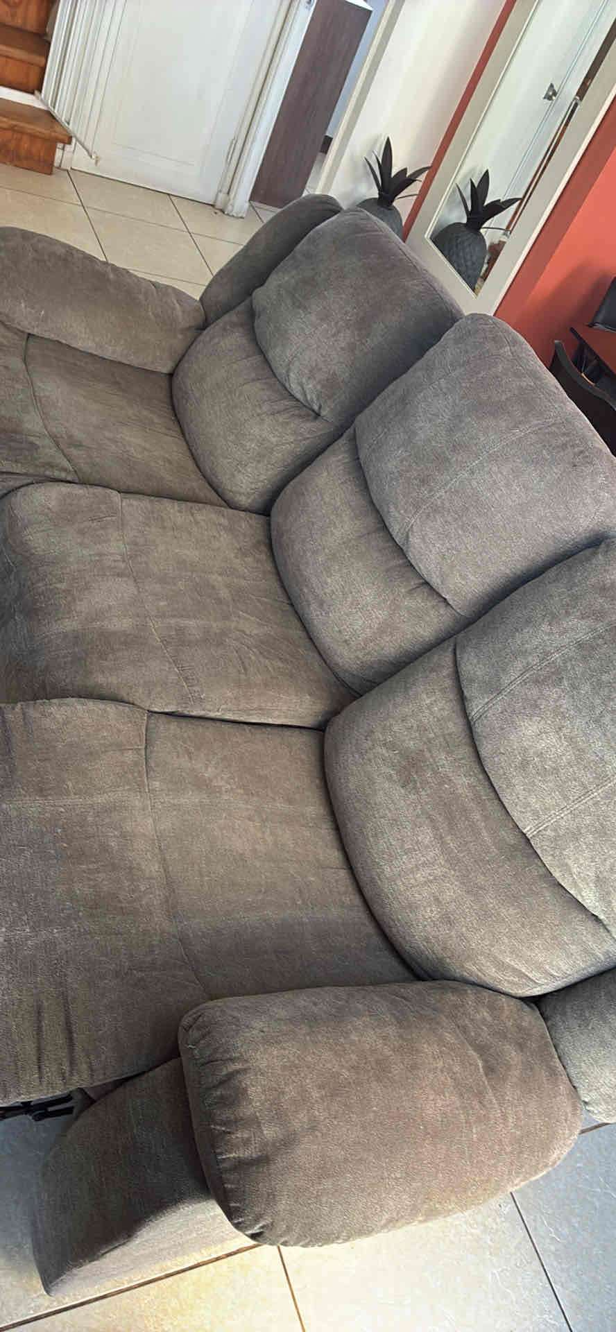 Sofá reclinable gris - miniatura 2