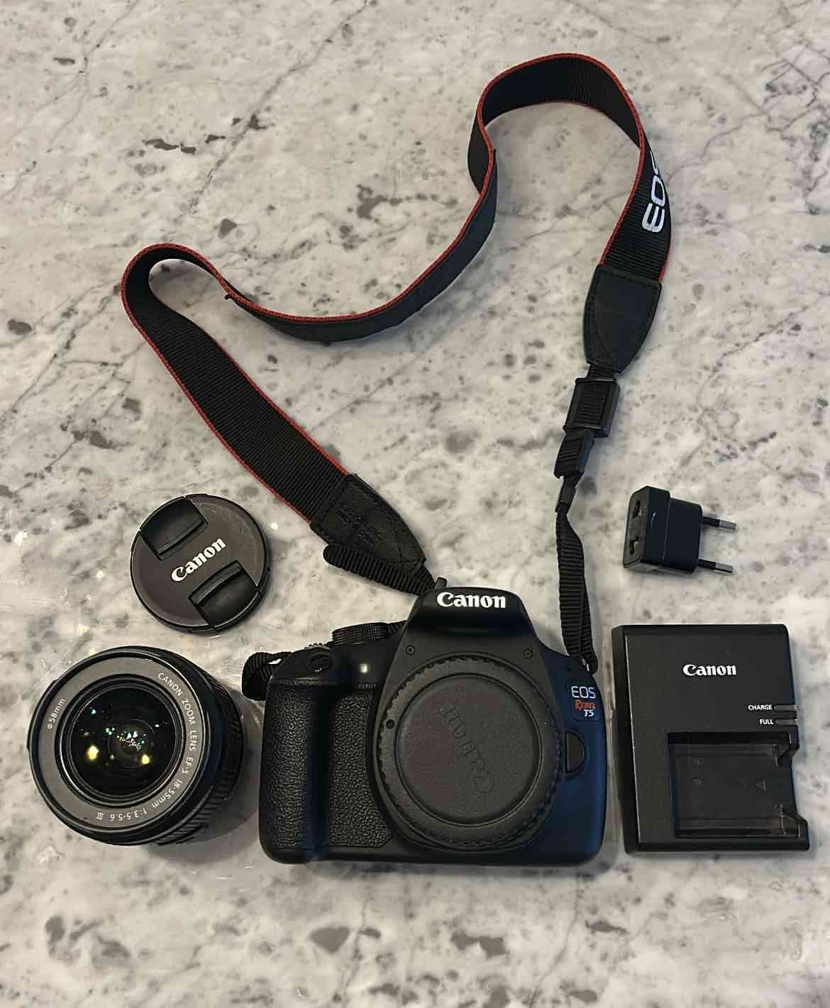 Cámara Canon Rebel T5 EOS con lente 18-55mm - miniatura 1