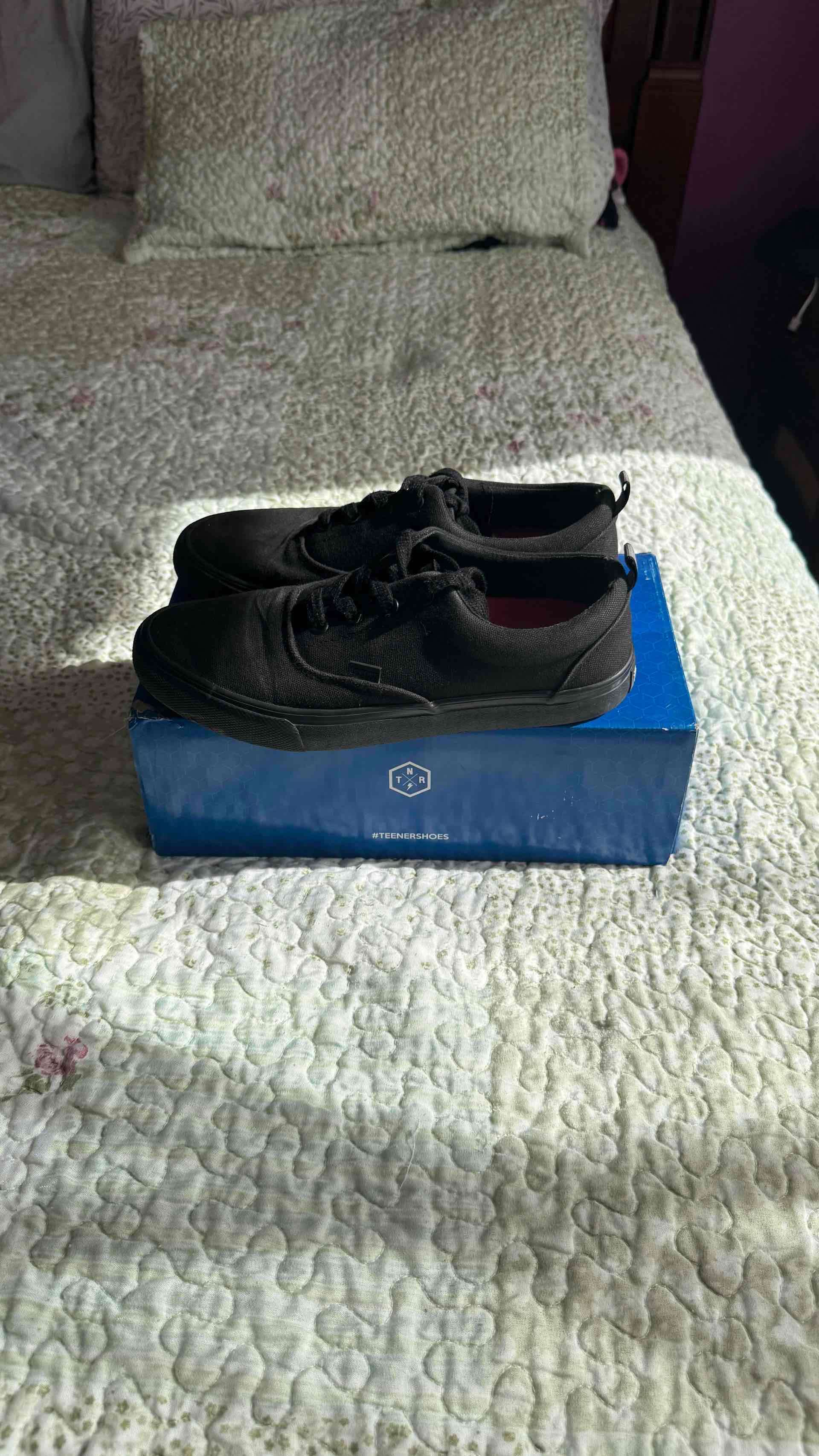 Zapatillas negras de lona colegio - 2