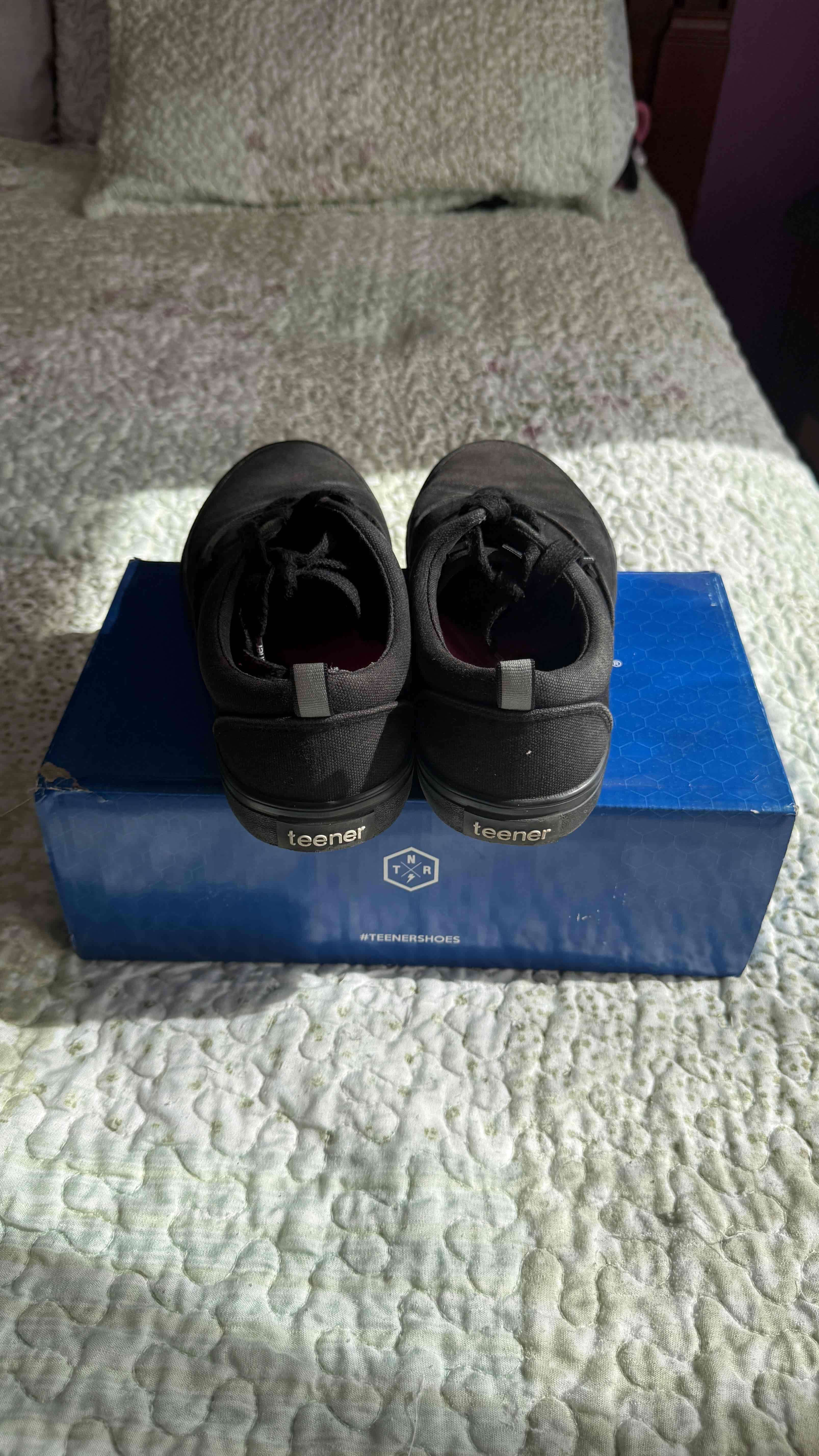 Zapatillas negras de lona colegio - 3