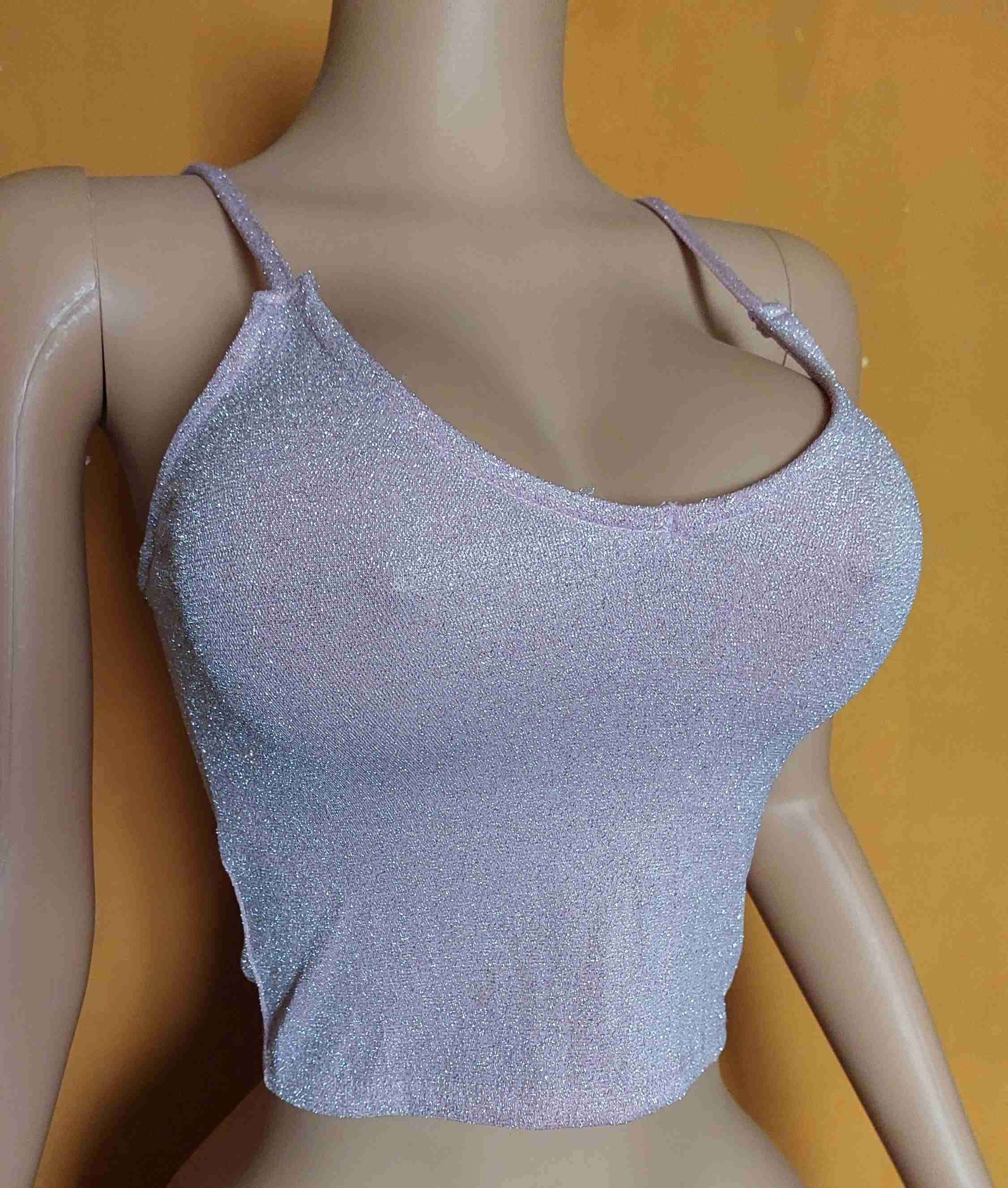 Crop top rosa brillante - miniatura 2