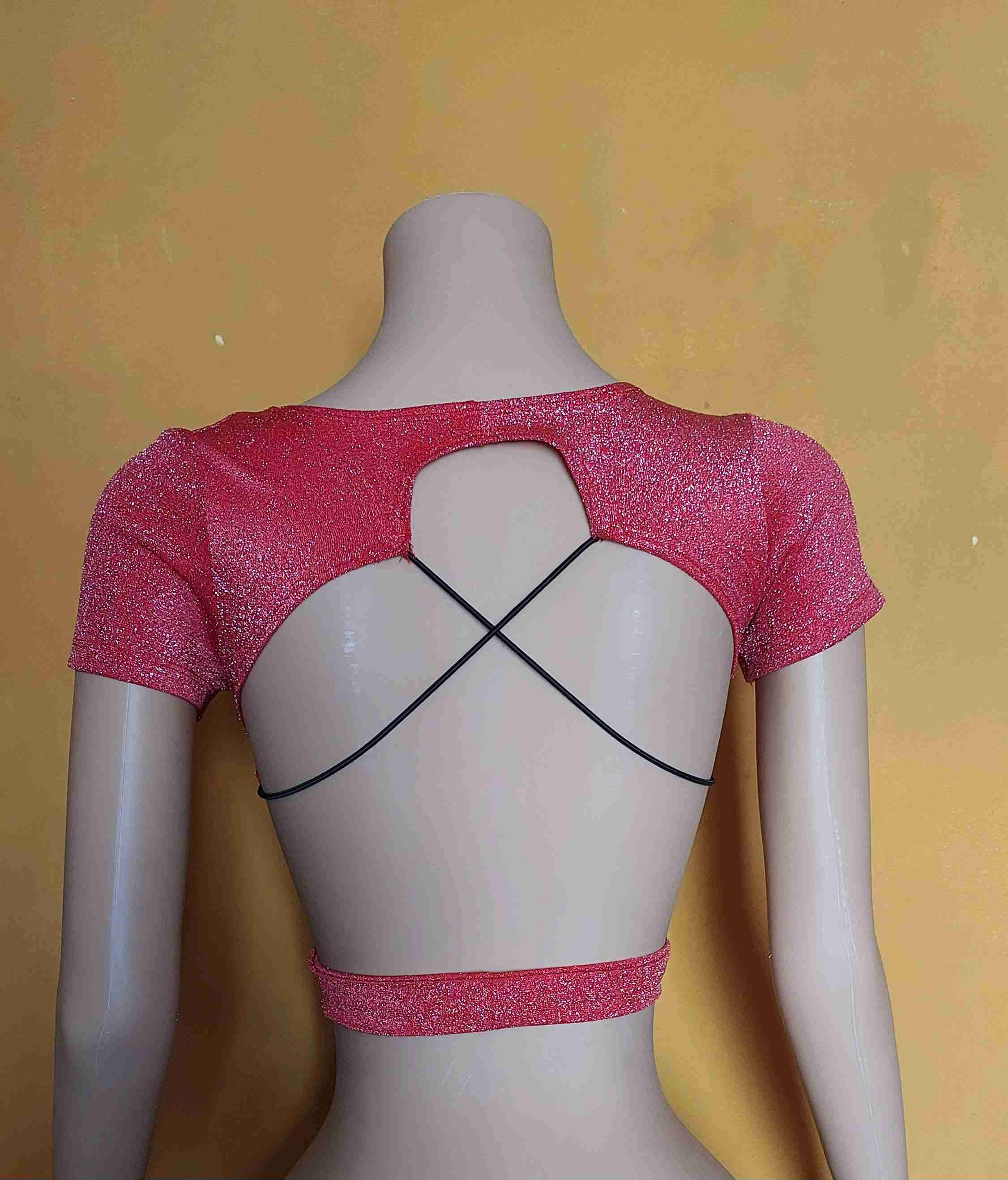 Crop top rojo brillante - miniatura 3