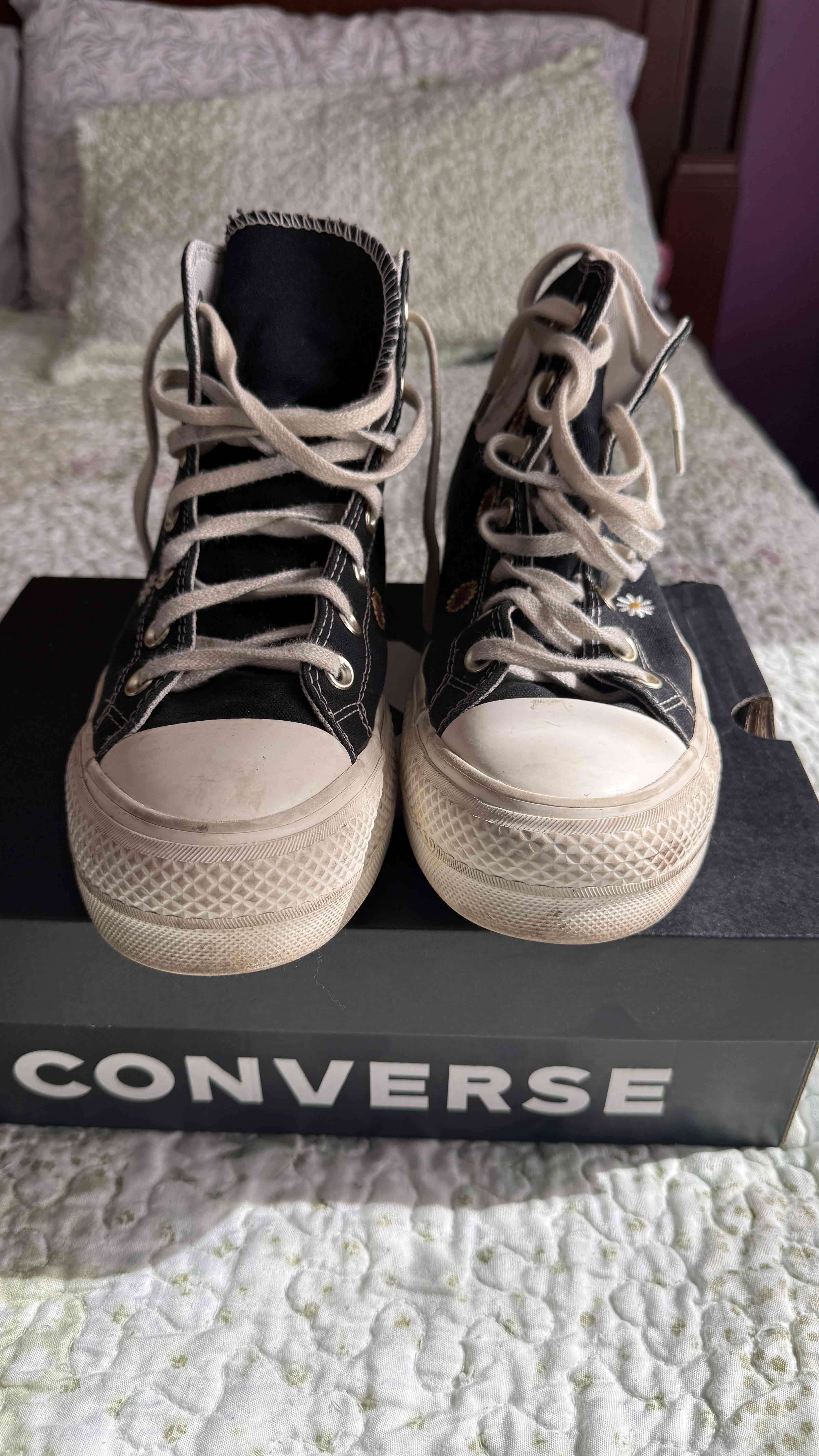 Zapatillas negras altas Converse - 1