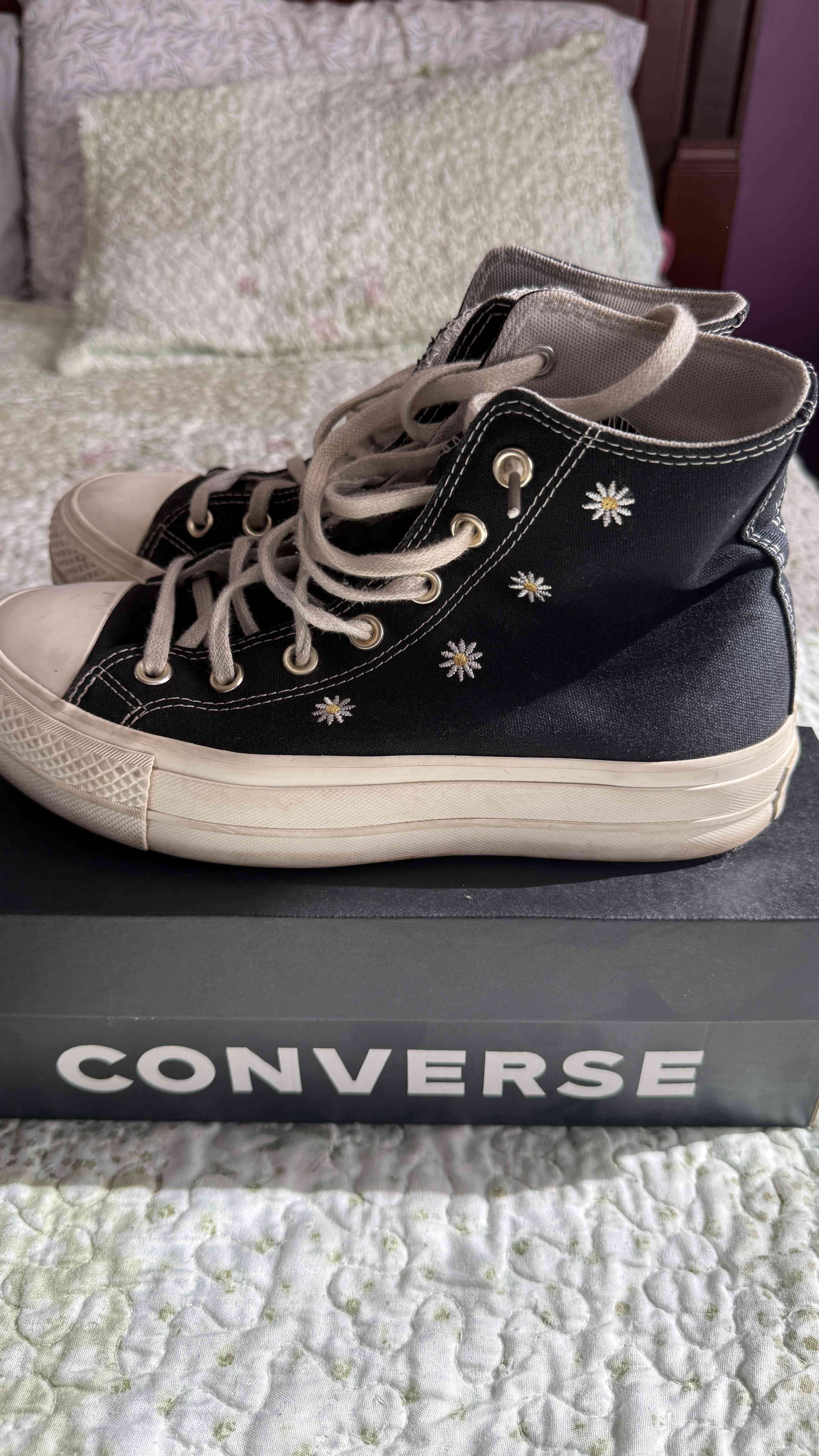 Zapatillas negras altas Converse - 2