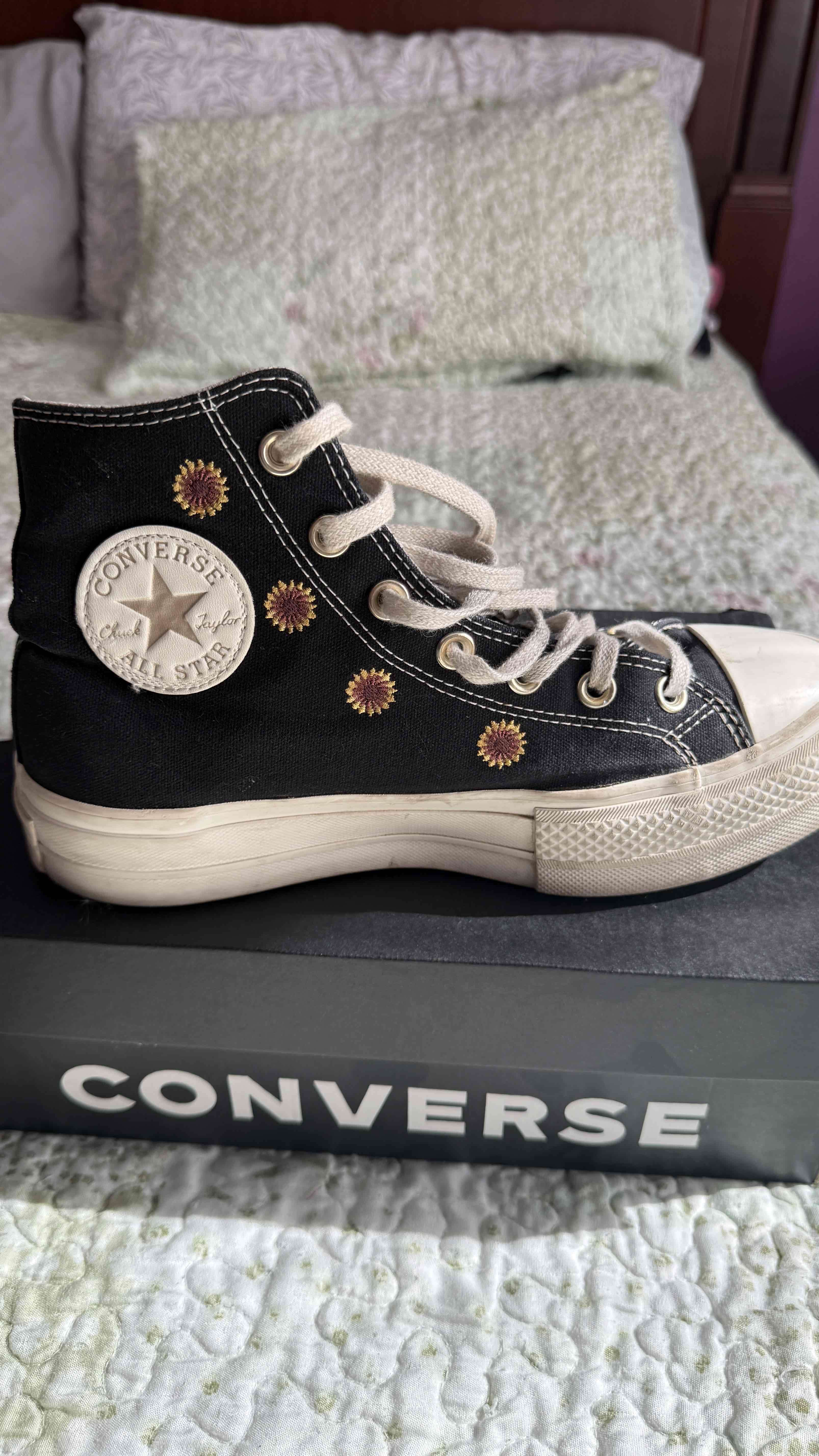 Zapatillas negras altas Converse - 4