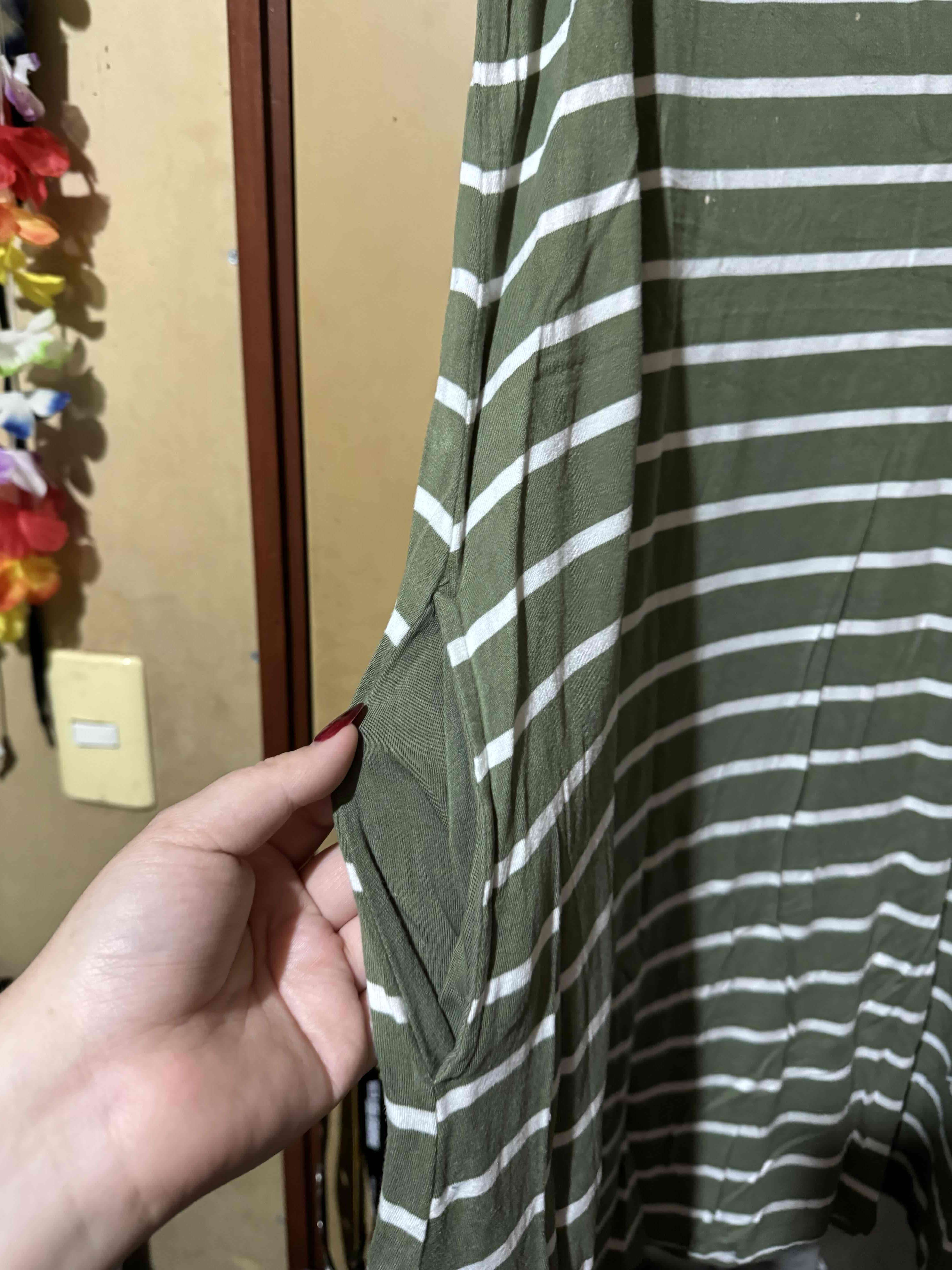 Vestido verde a rayas - miniatura 3