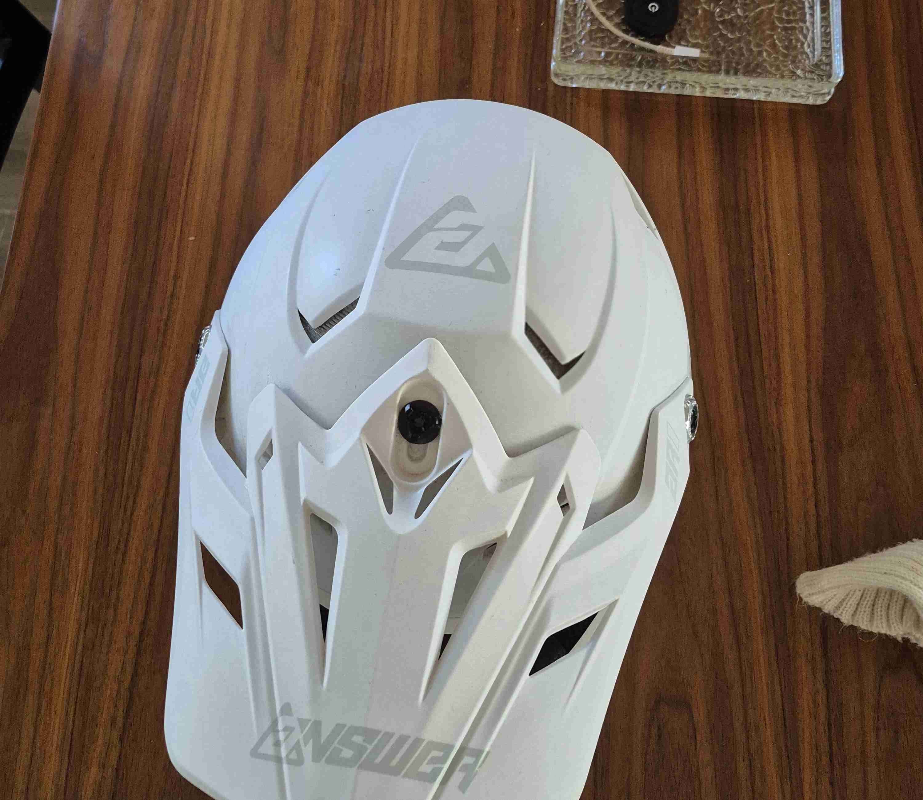 Casco motocross blanco - miniatura 2