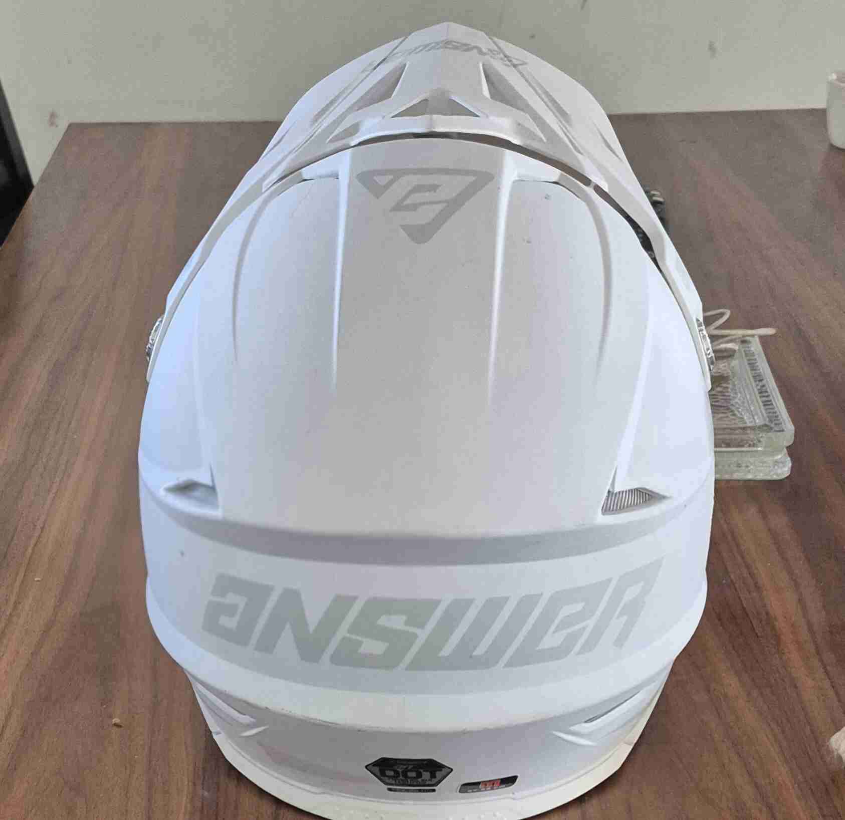 Casco motocross blanco - miniatura 3