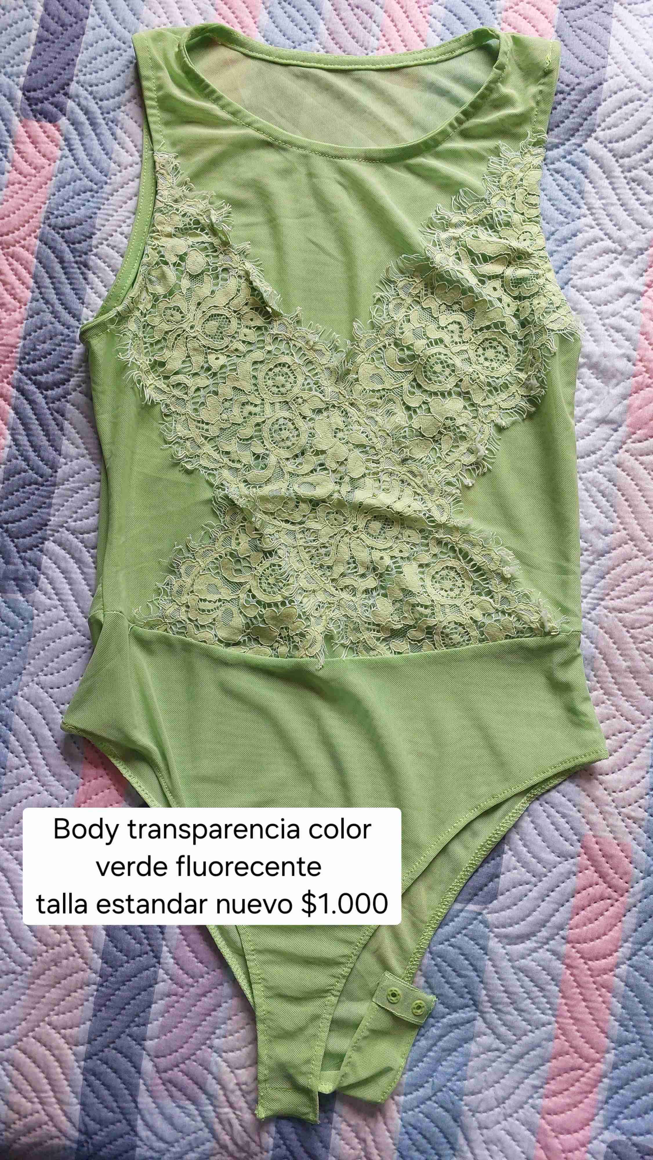 Body verde fluor con transparencia - miniatura 5