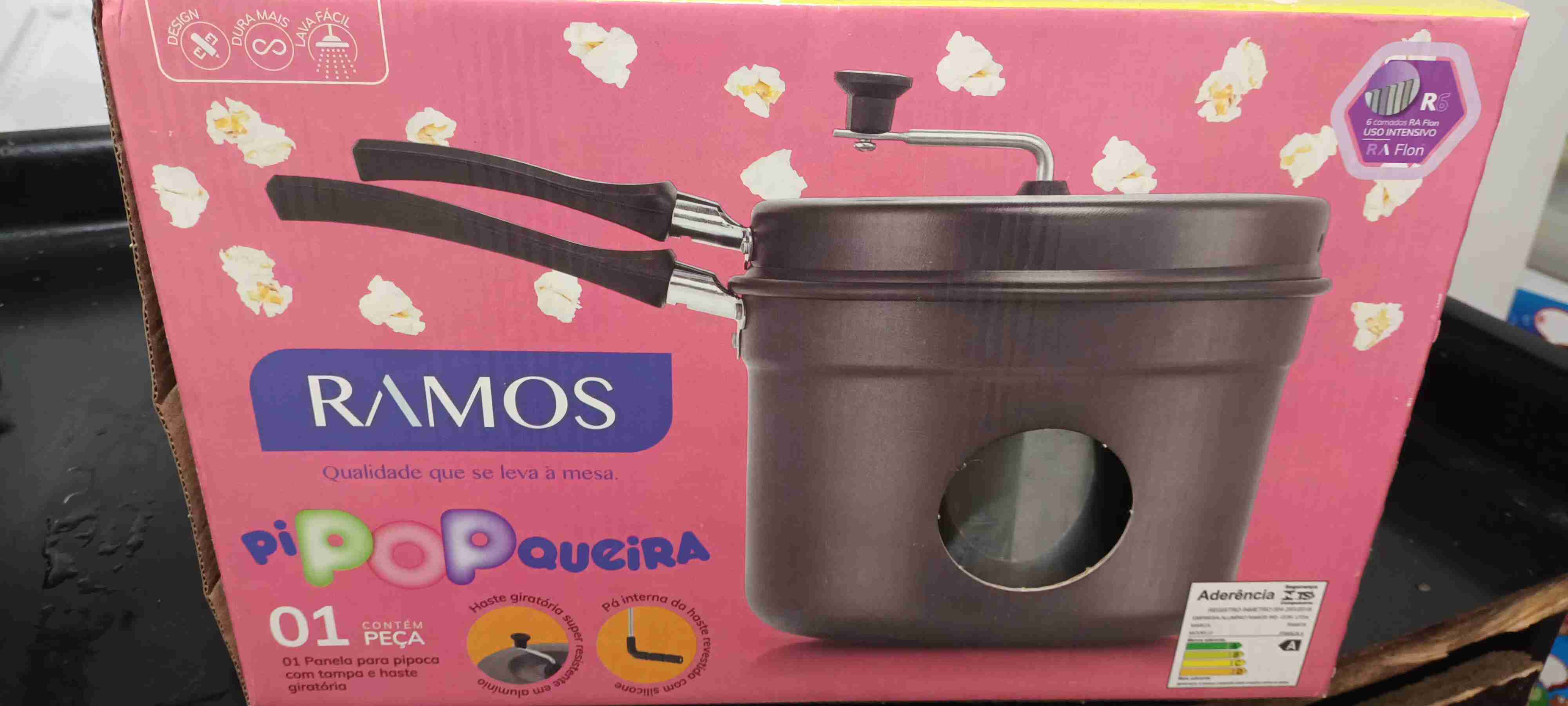 Pochoclera manual Ramos negra - miniatura 1