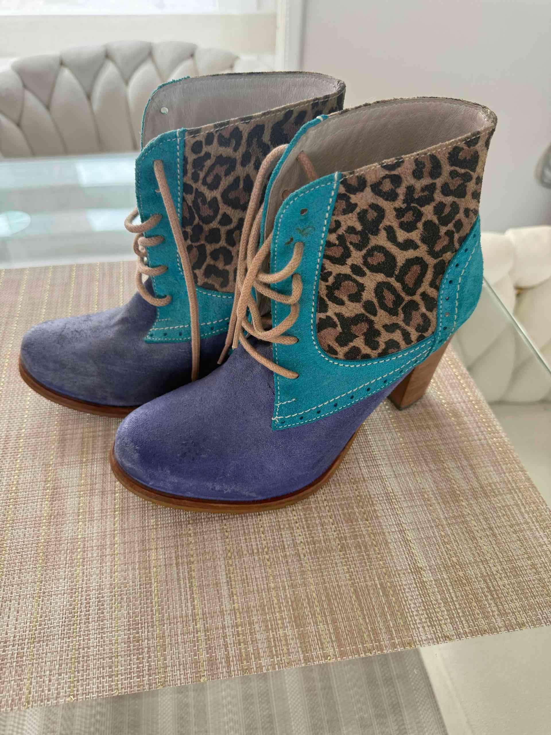 Botines mujer azul y turquesa Exótica - miniatura 3