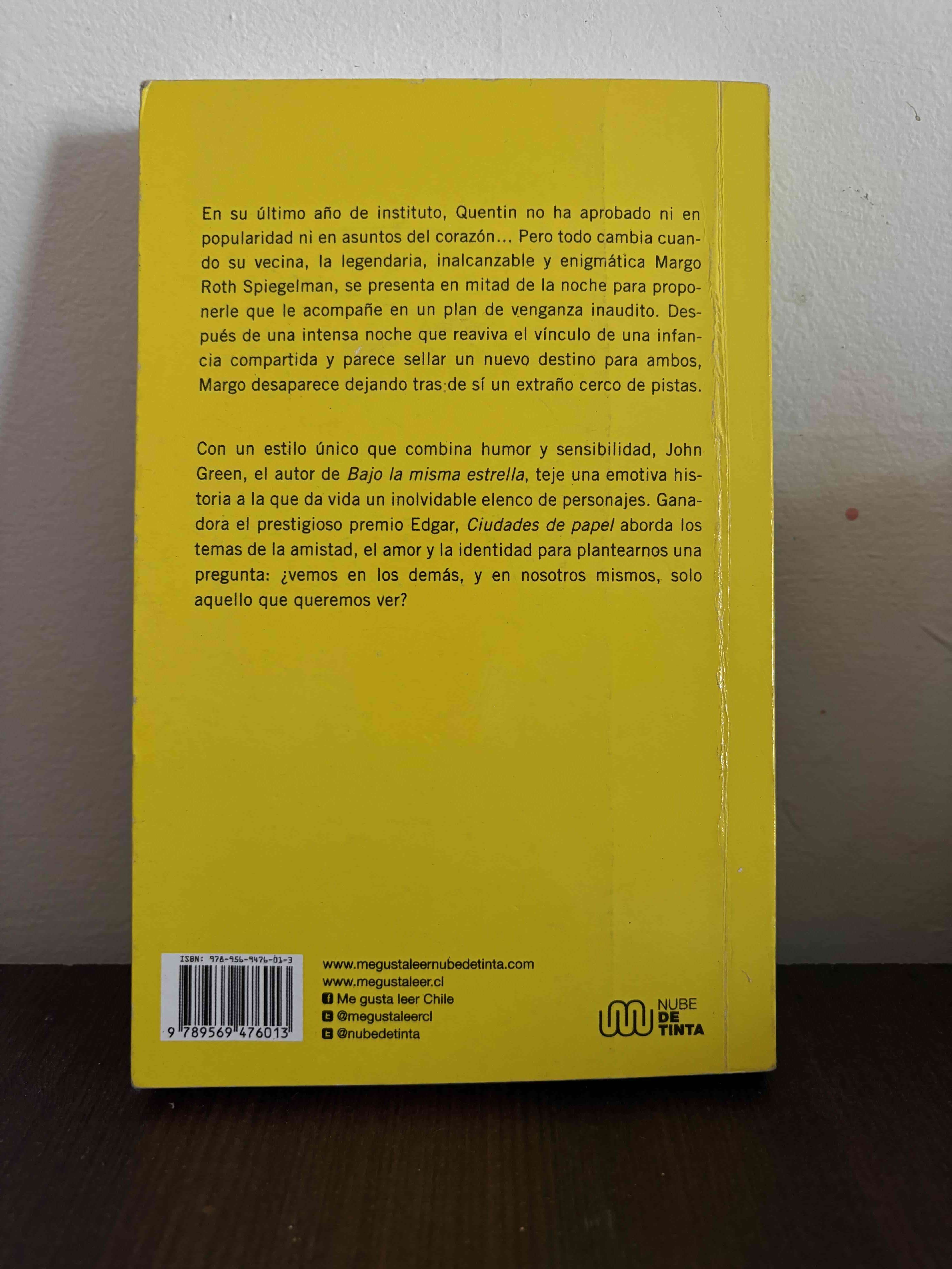 Libro 'Ciudades de Papel' de John Green - 2