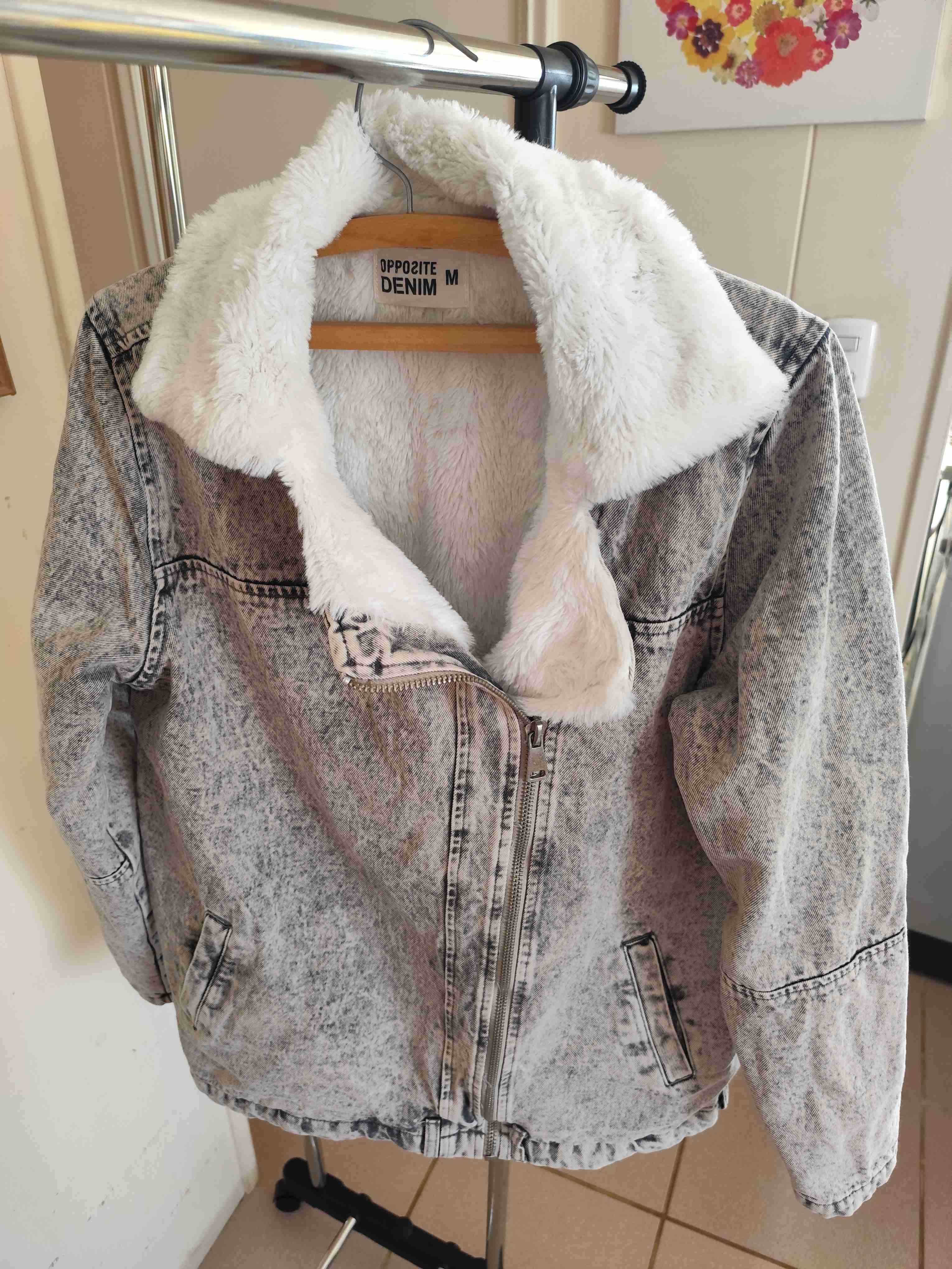 Chaqueta denim con forro blanco - 2