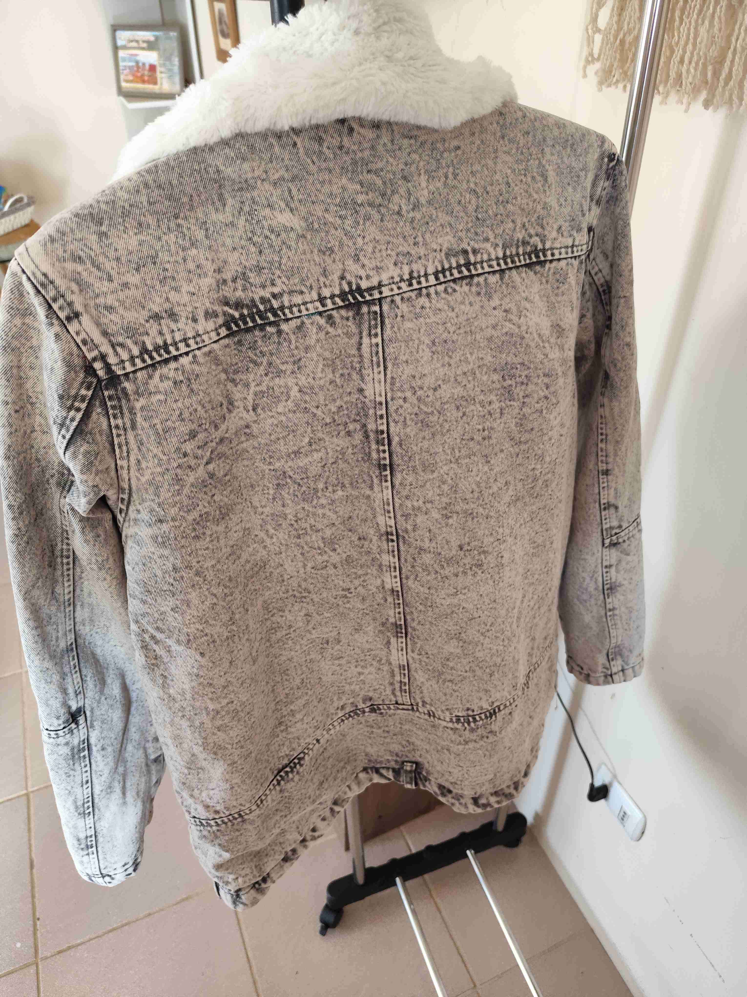 Chaqueta denim con forro blanco - 3