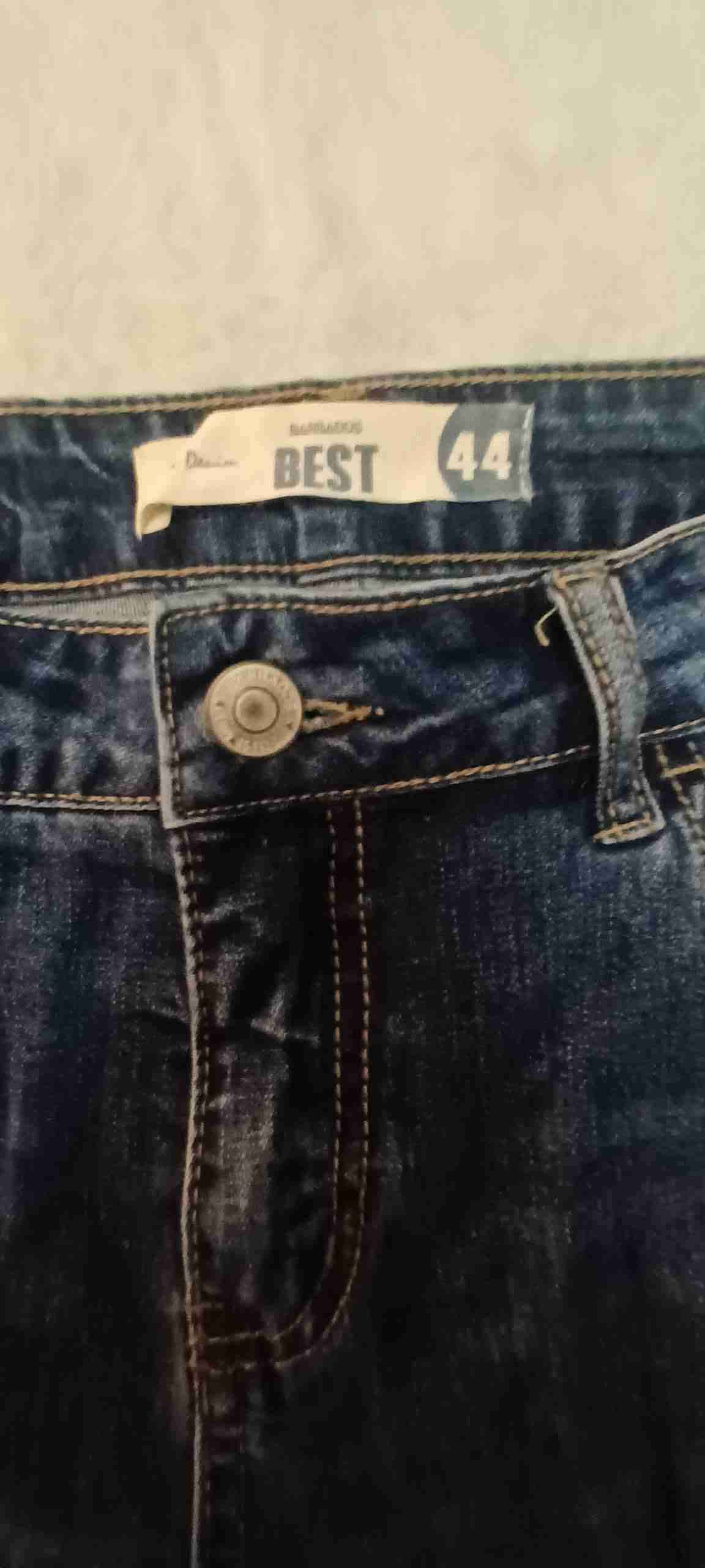 Jeans azul desgastados barbados 44 - miniatura 3