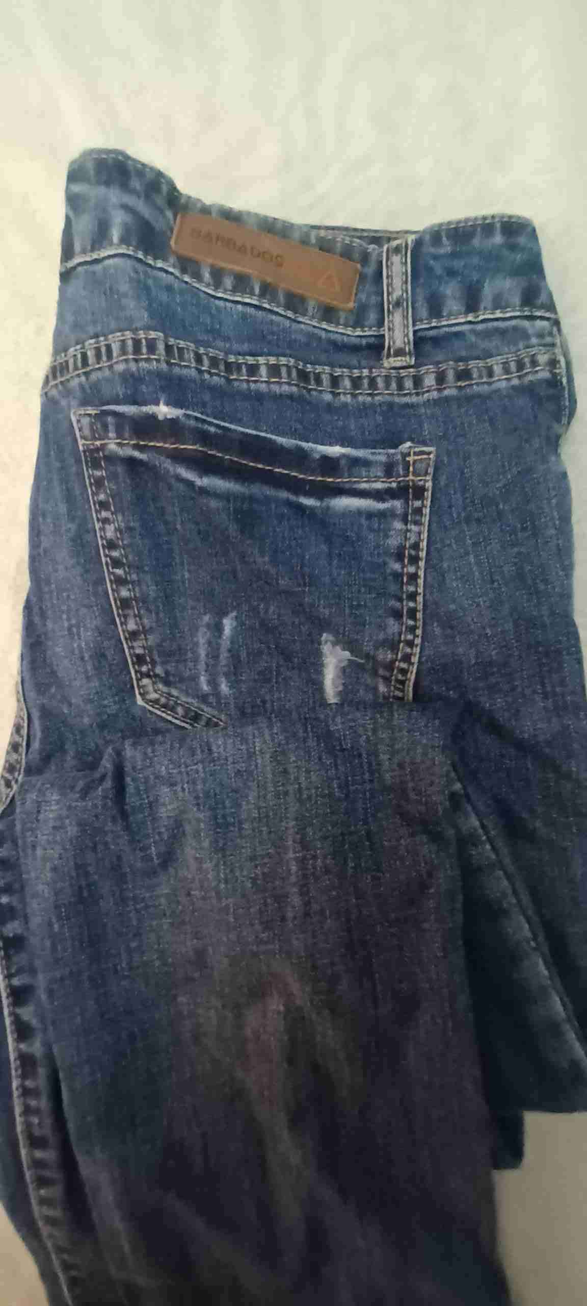 Jeans azul desgastados barbados 44 - miniatura 4