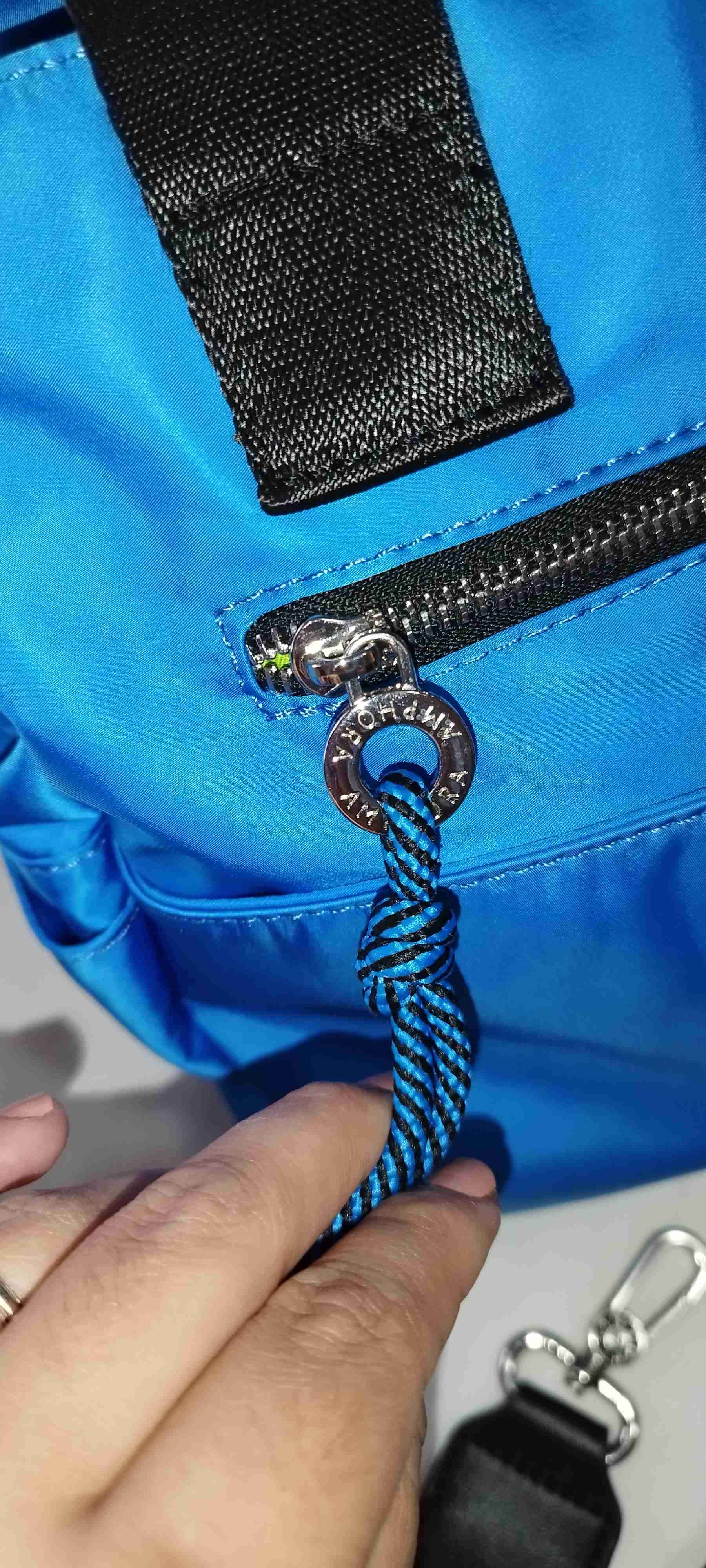 Bolso azul con correa Amphora - miniatura 2