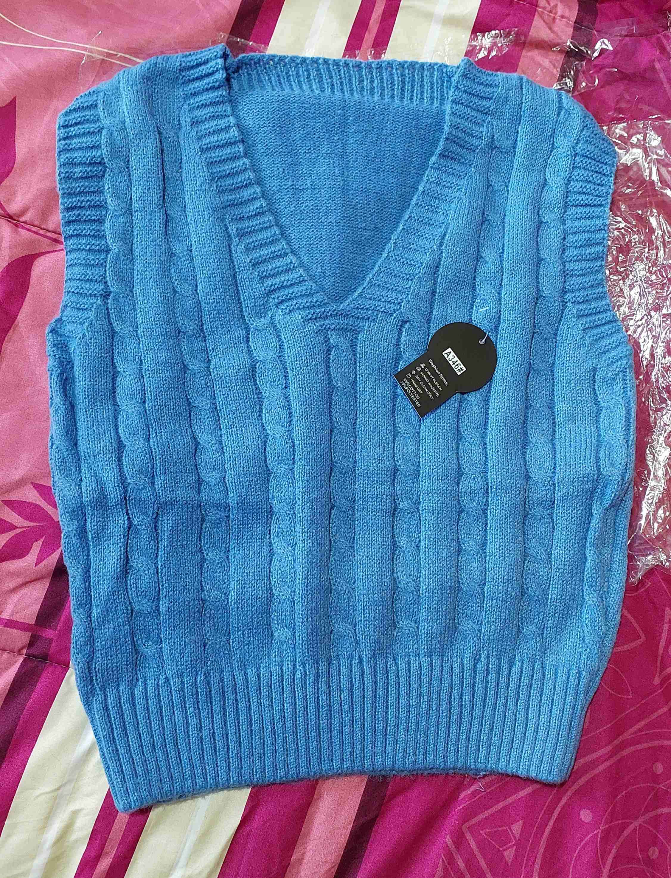 Chaleco sin mangas azul