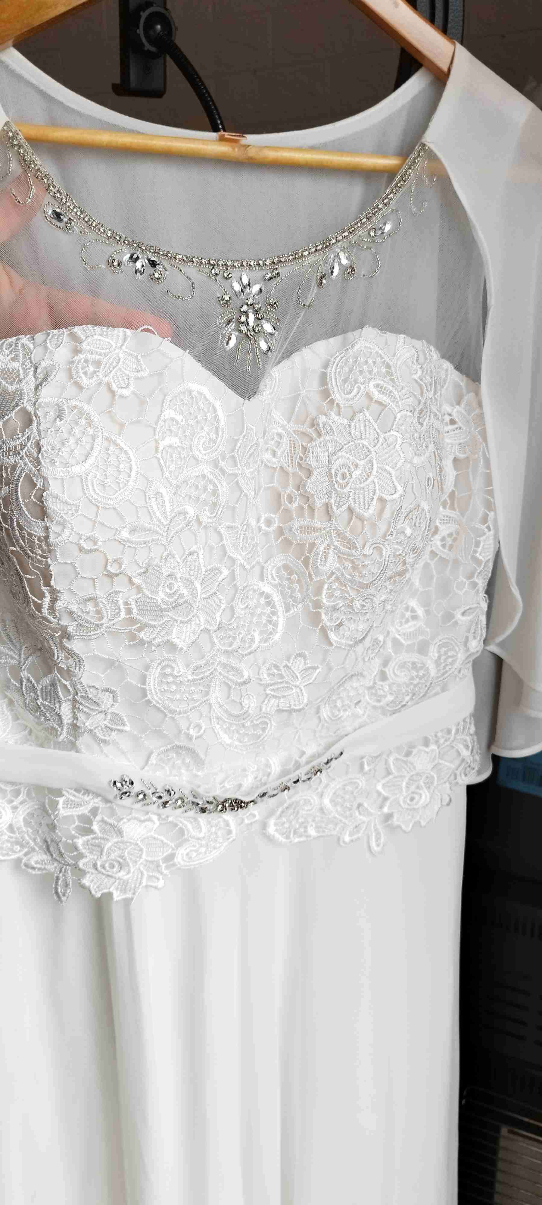 Vestido de novia encaje blanco - miniatura 3