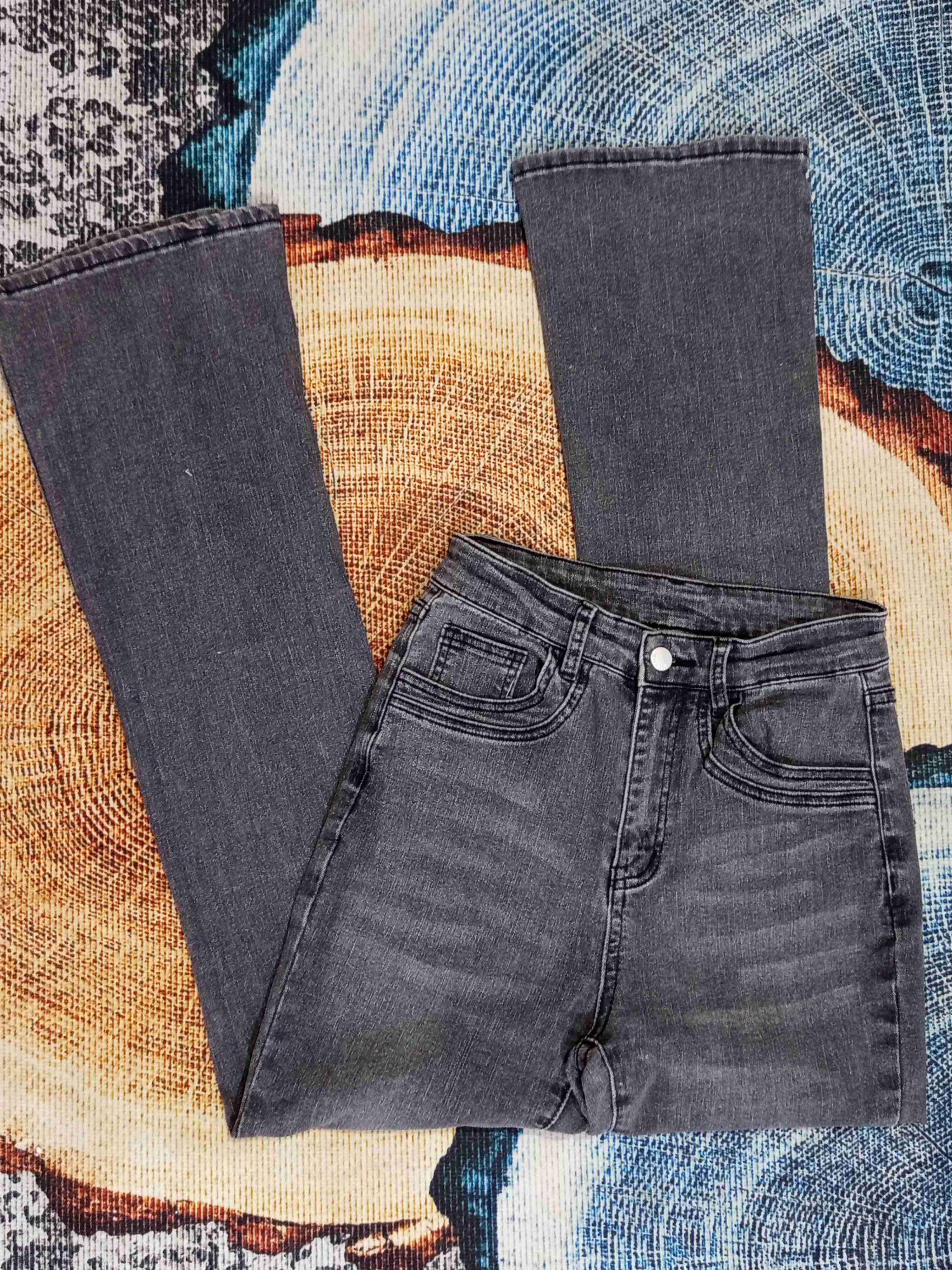 Jeans campana Shein gris 34/36 - miniatura 2