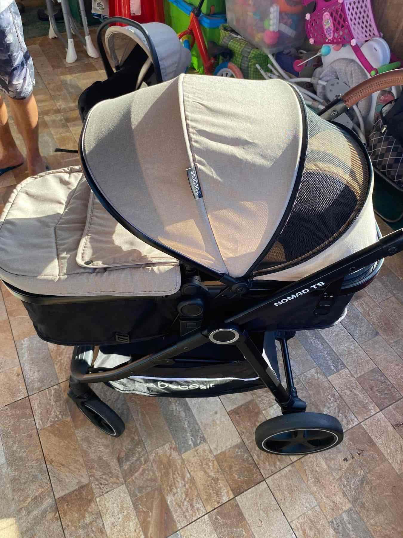 Coche y silla de auto beige - 4