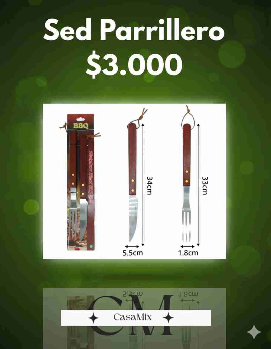 Set de utensilios parrilleros