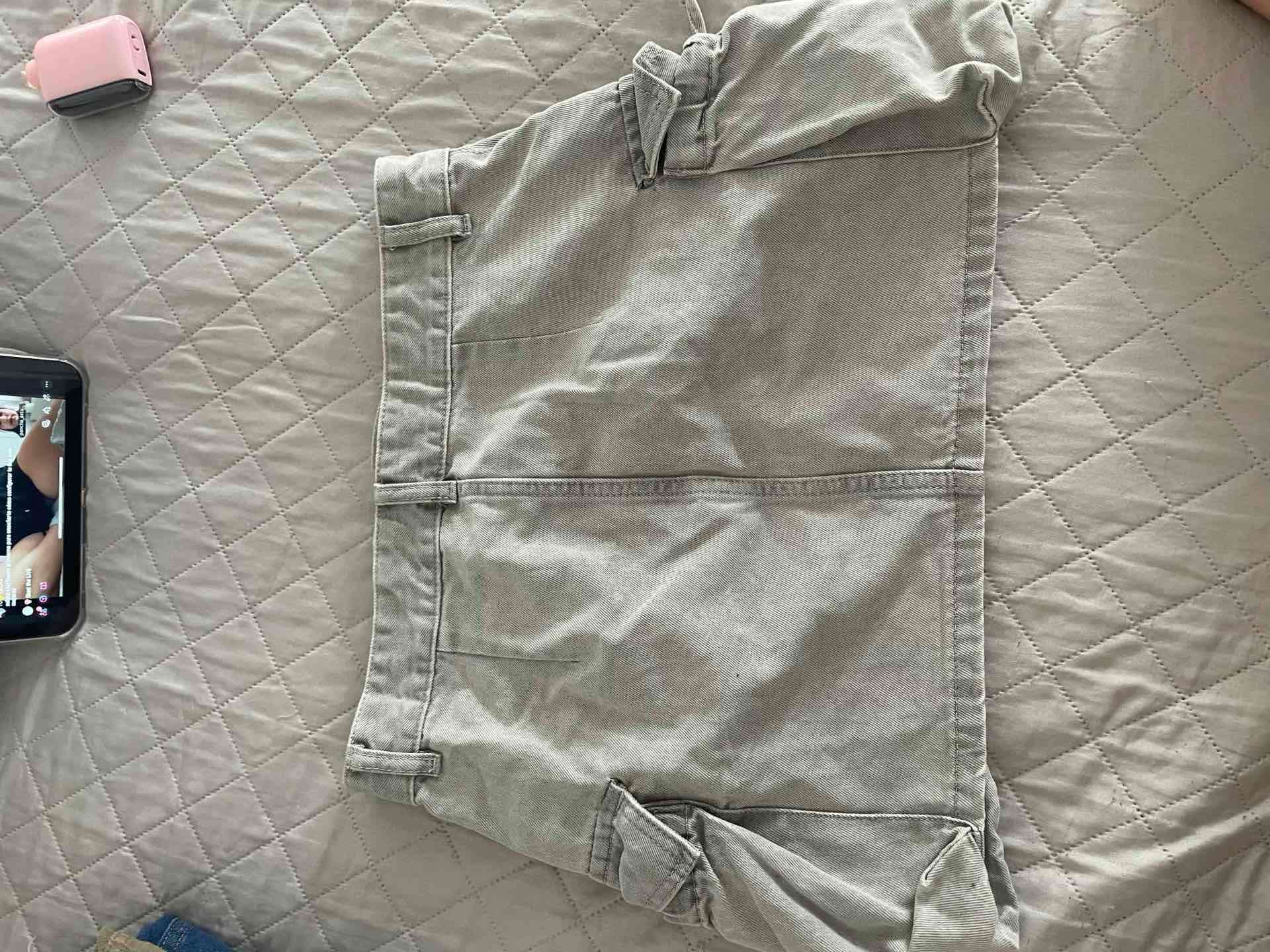 falda de mezclilla gris casuales - miniatura 2