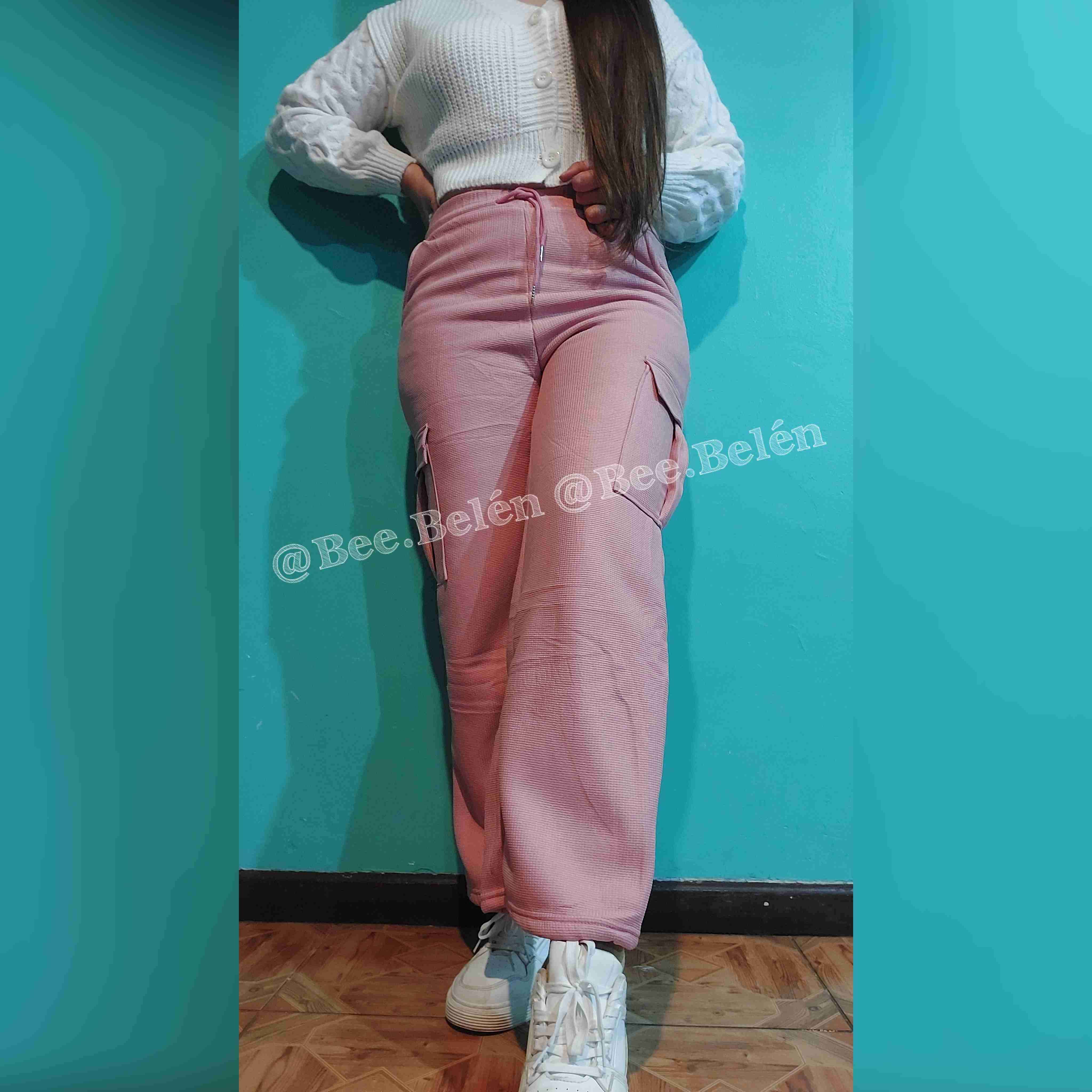 Pantalones cargo rosados - 2
