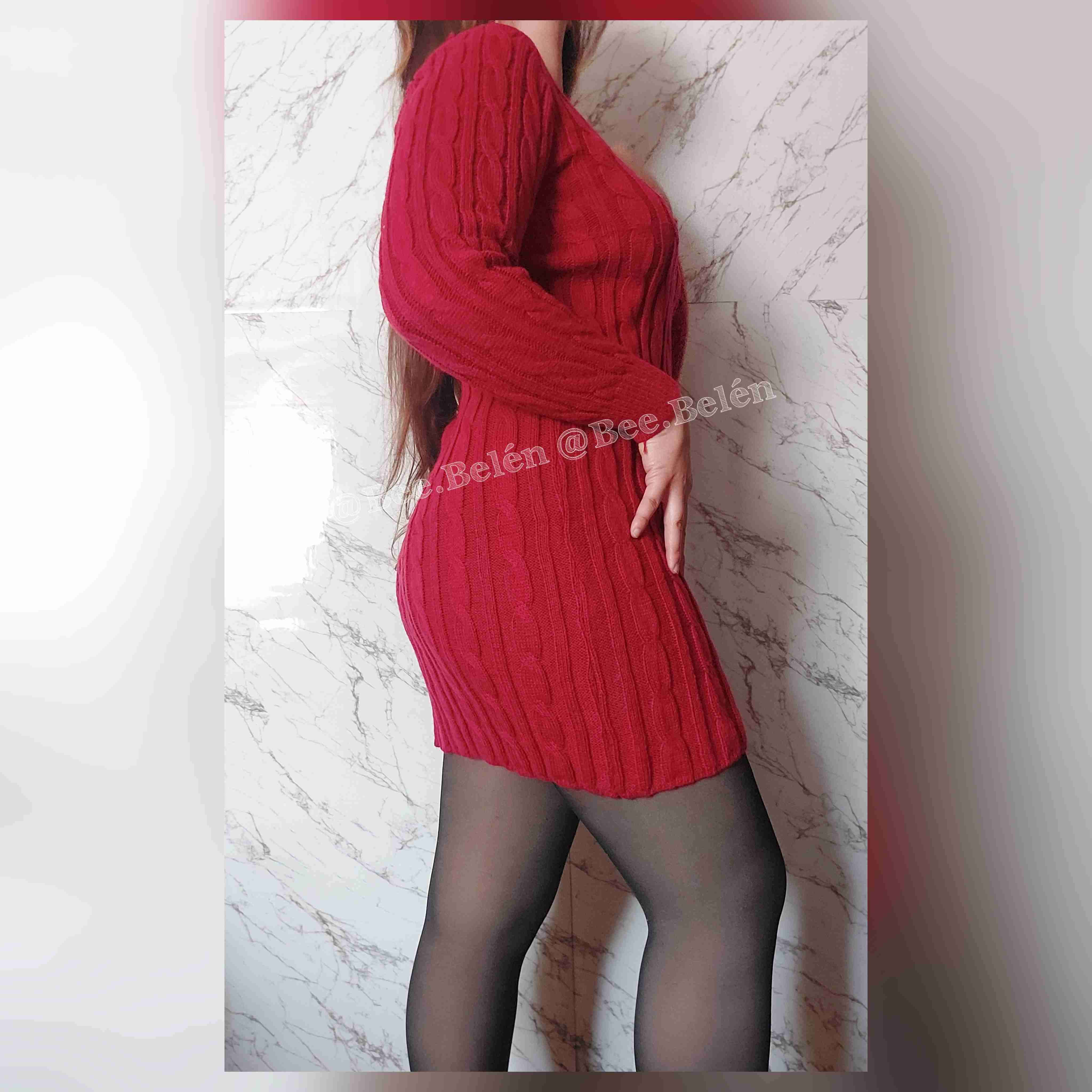 Vestido de lanilla rojo - miniatura 2