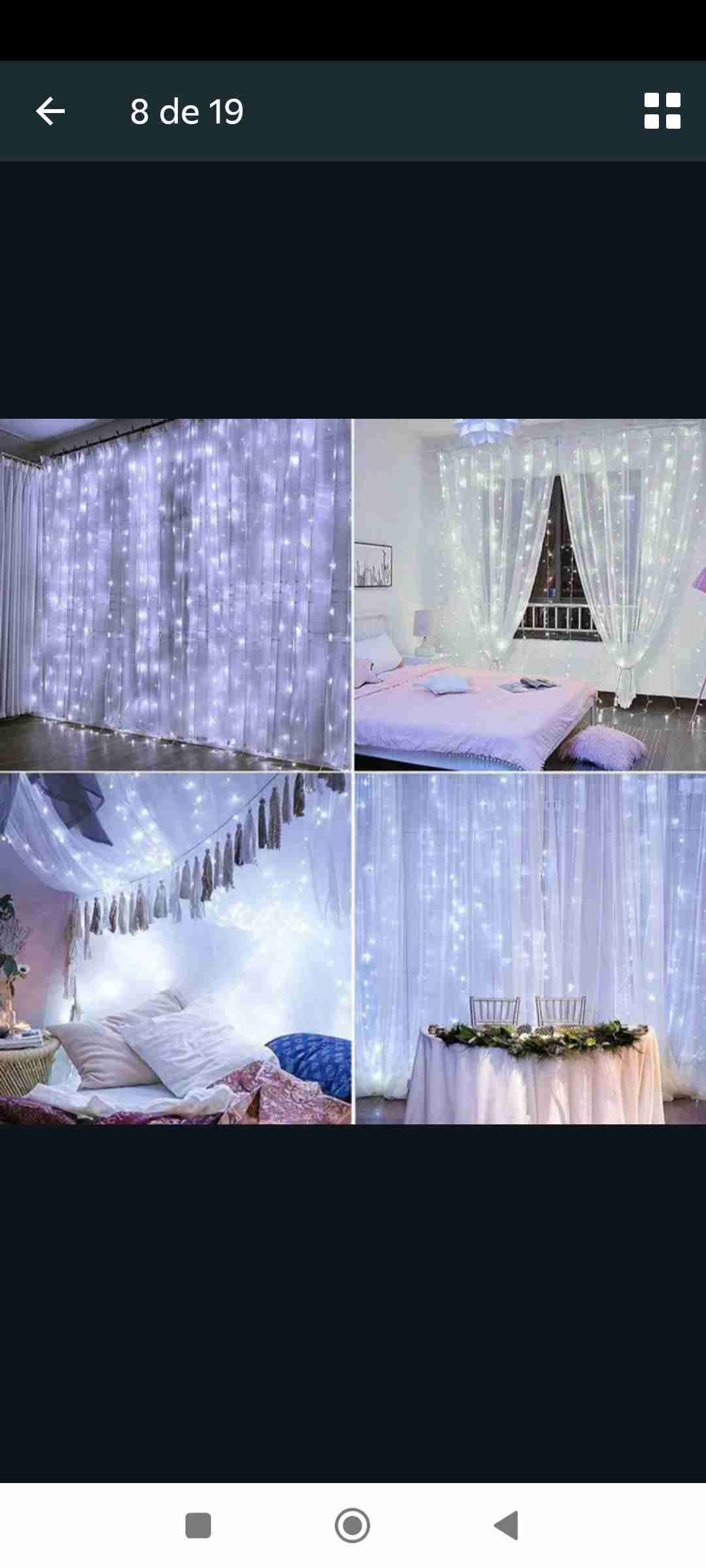 Cortina de luces LED moradas - miniatura 2