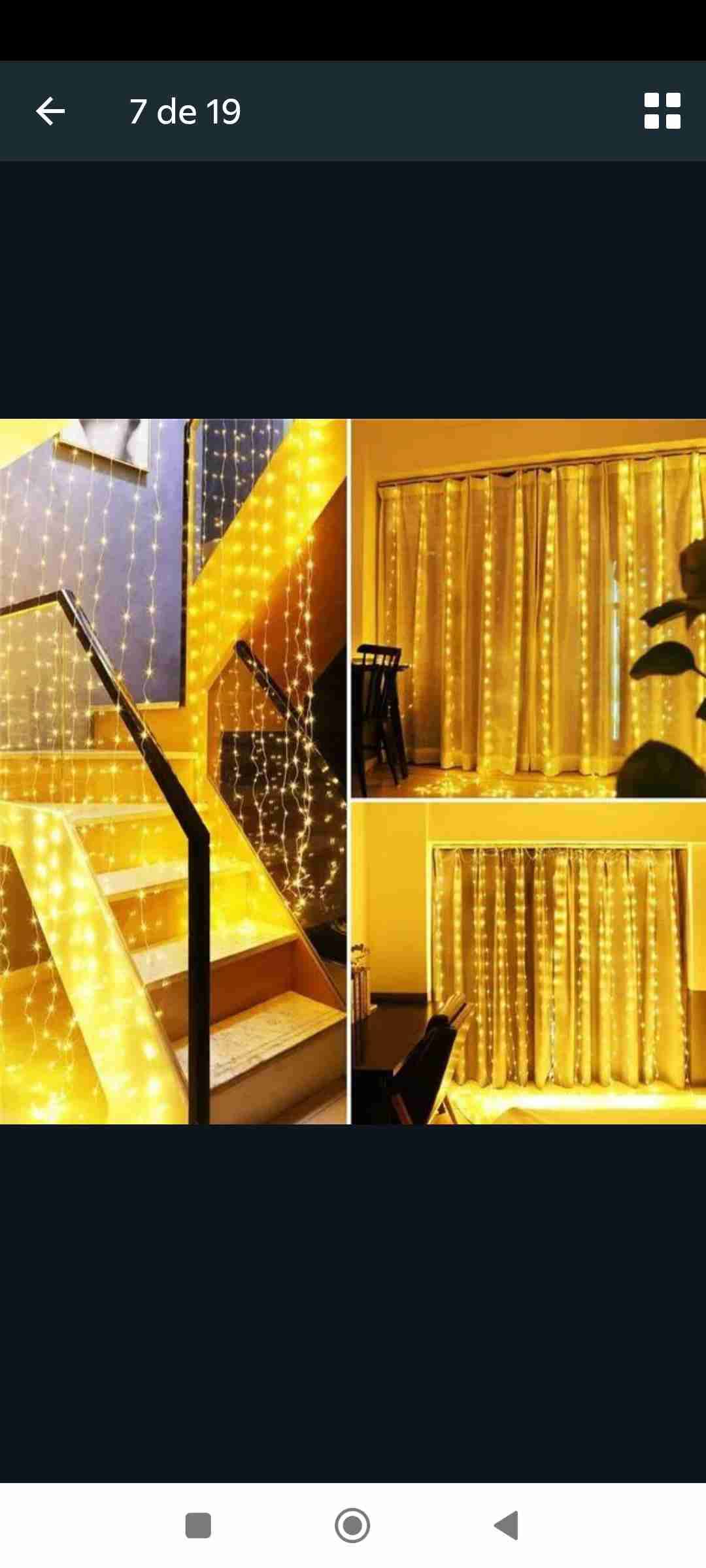 Cortina de luces LED moradas - miniatura 3