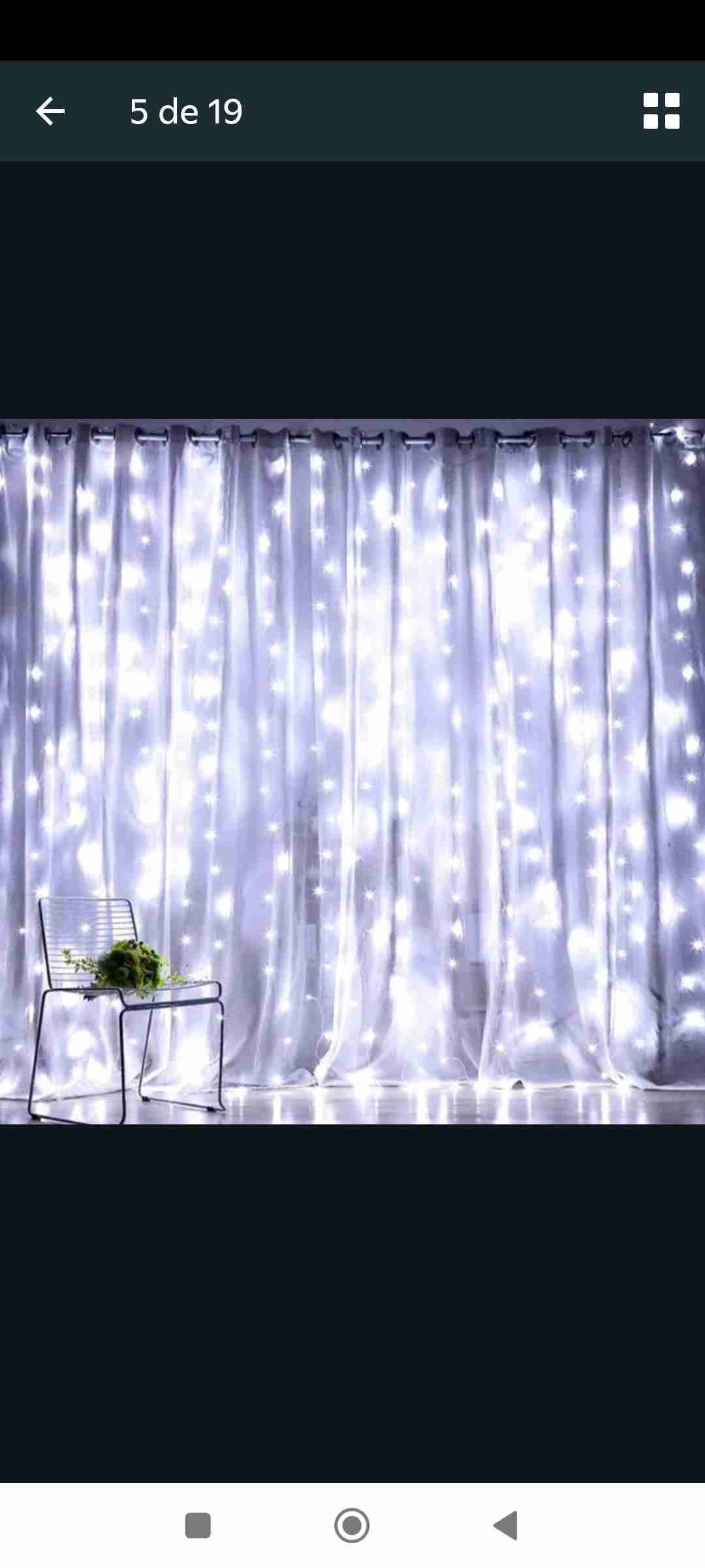 Cortina de luces LED moradas - miniatura 5