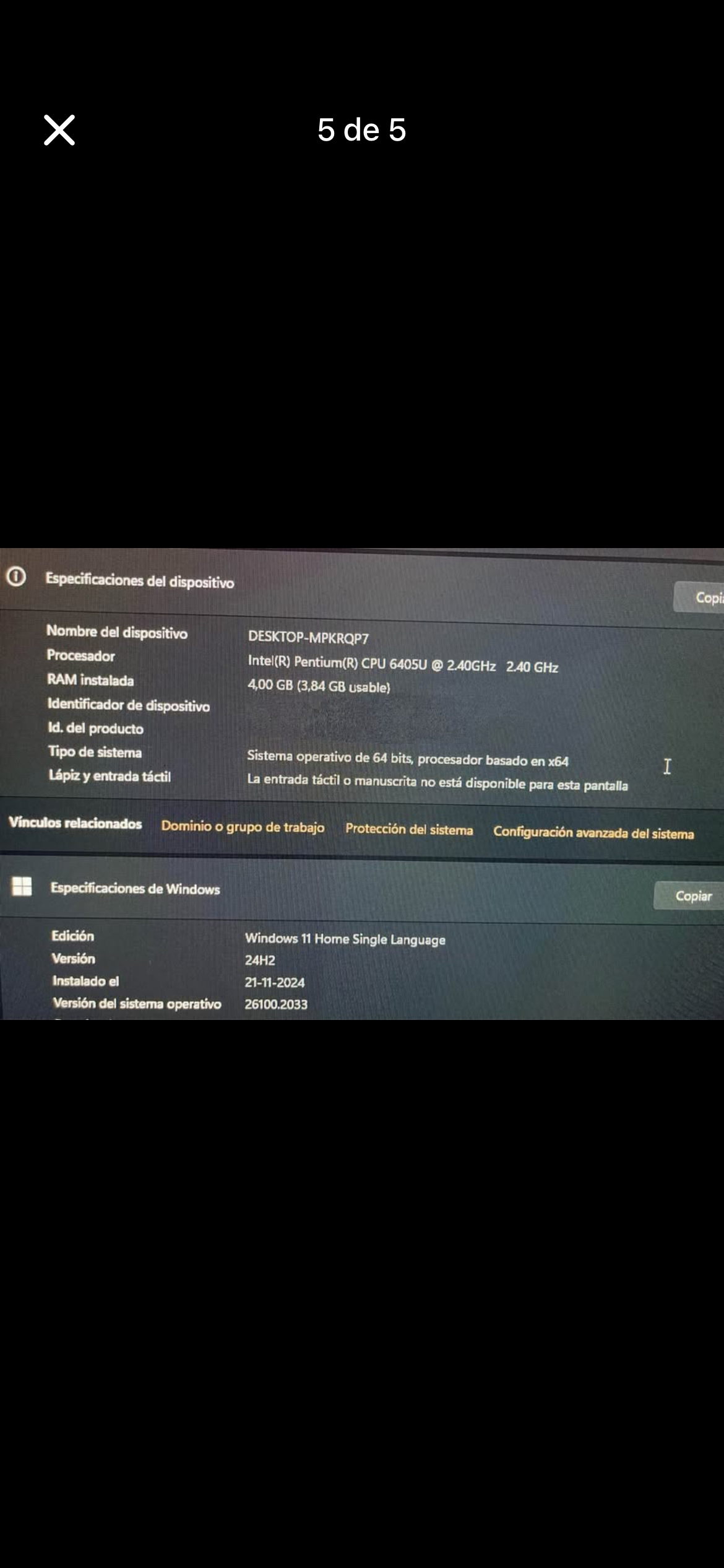 PC con Intel Pentium 6405U - 1