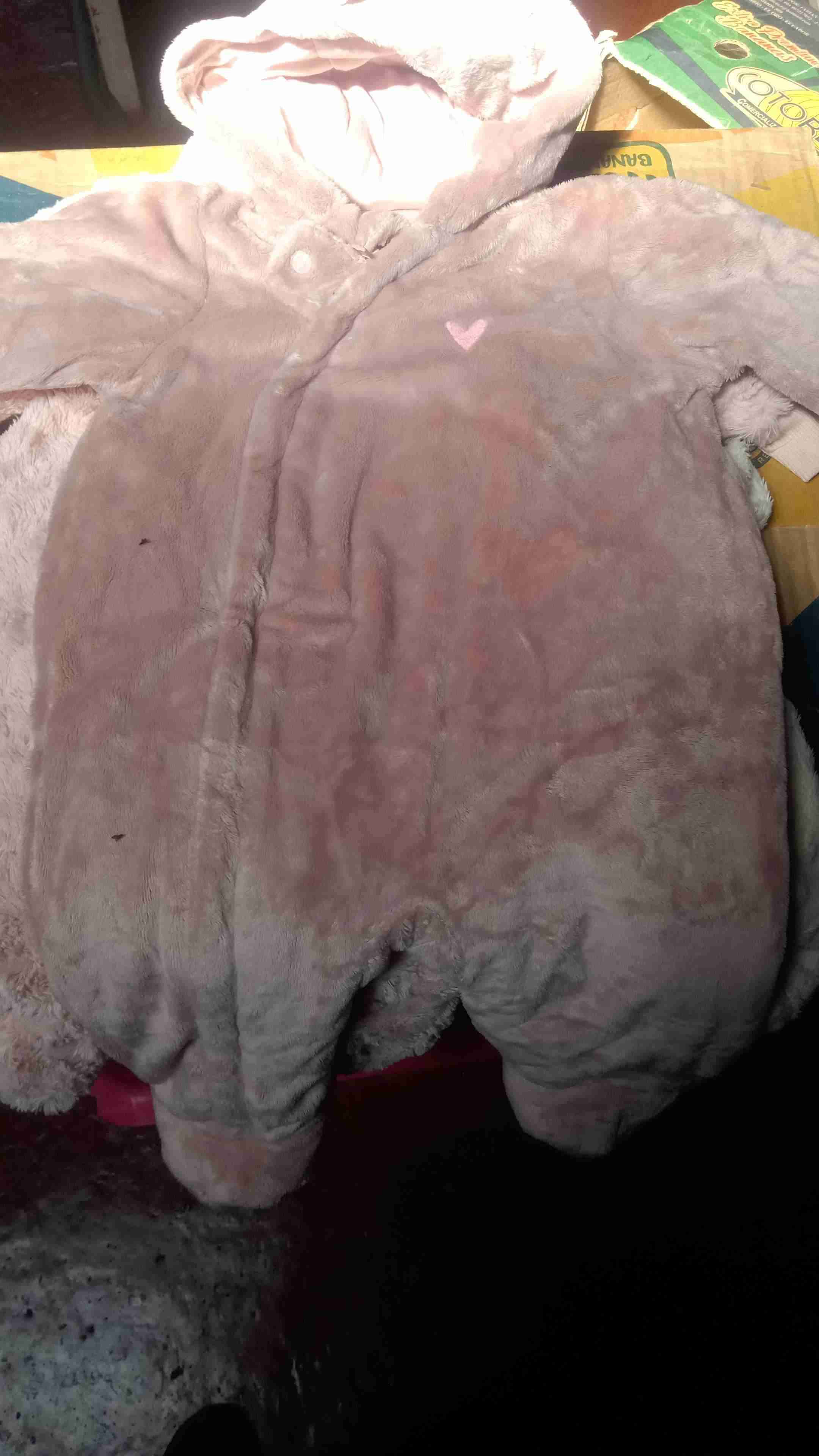 Enterito rosado bebé con oso - 2