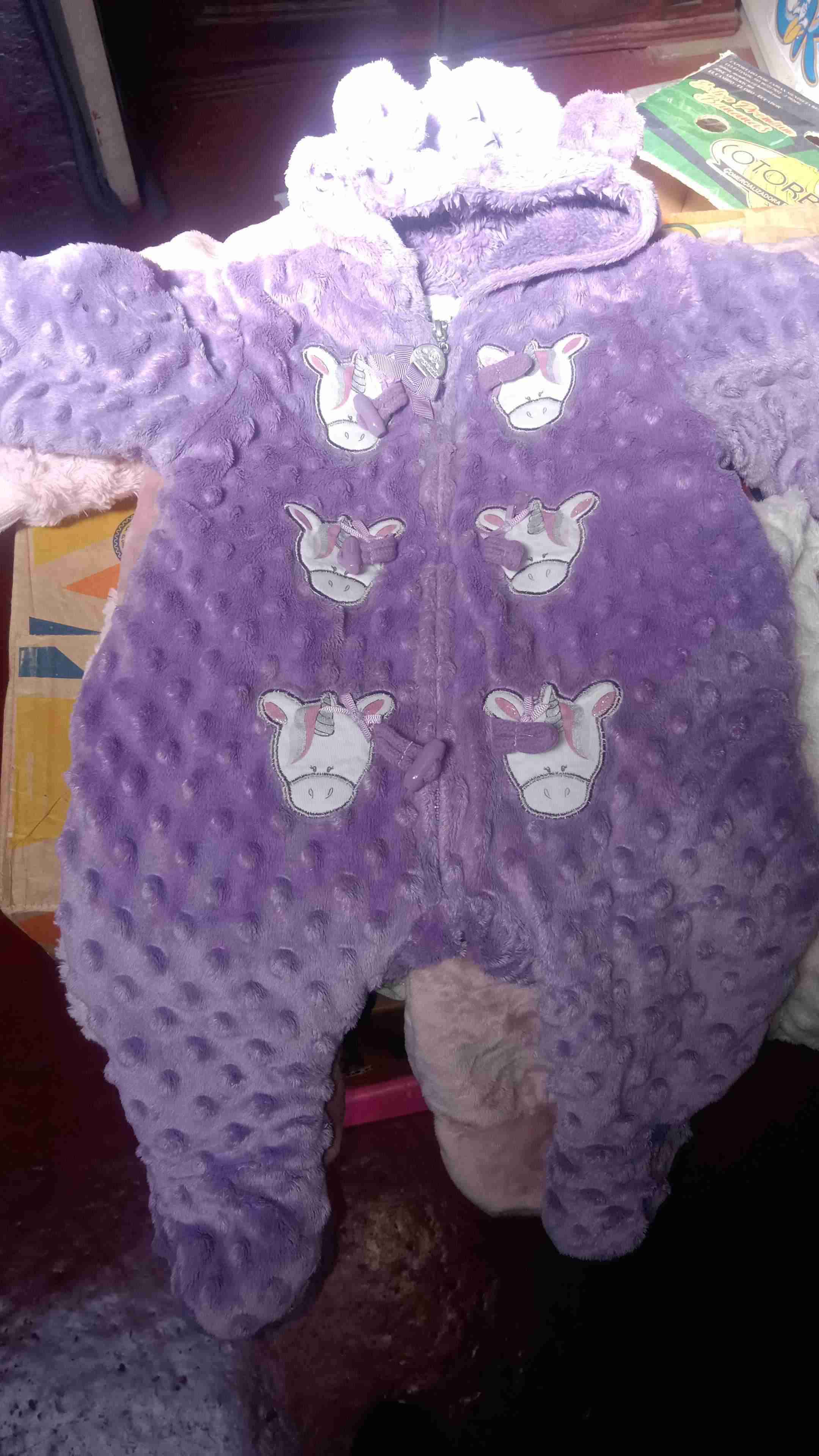 Enterito rosado bebé con oso - 3