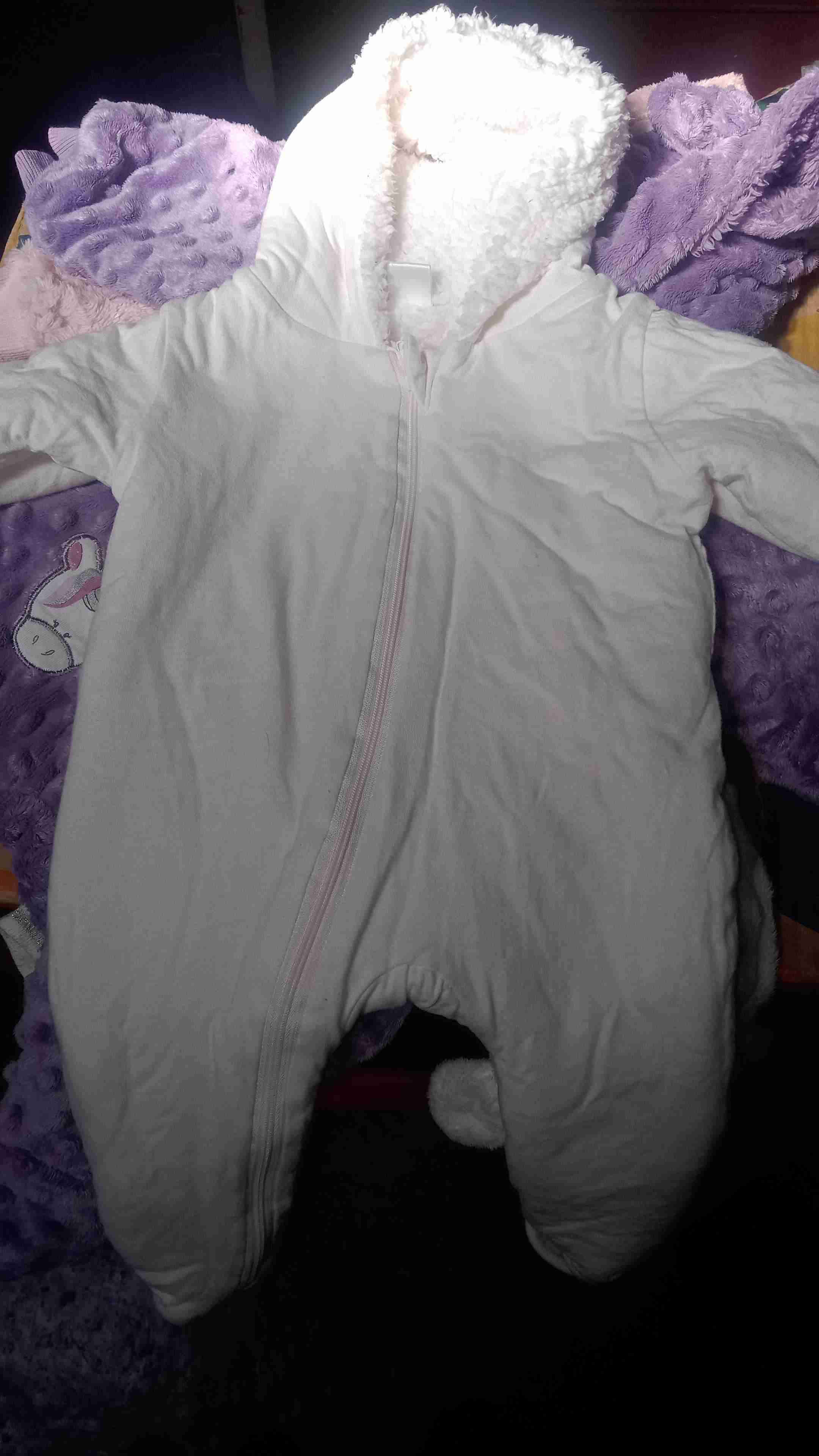 Enterito rosado bebé con oso - 4