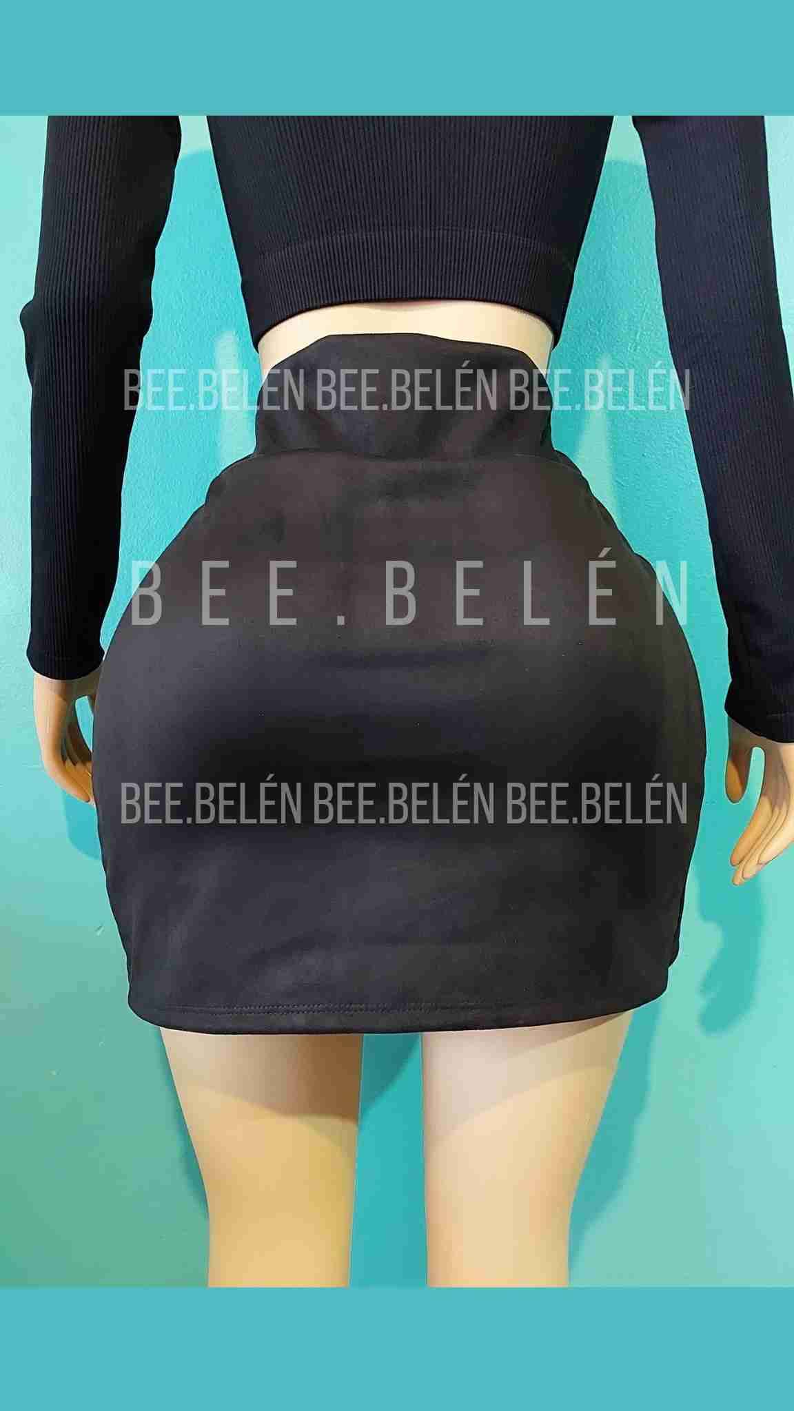 Falda short negra elegante sm y lxl - miniatura 4