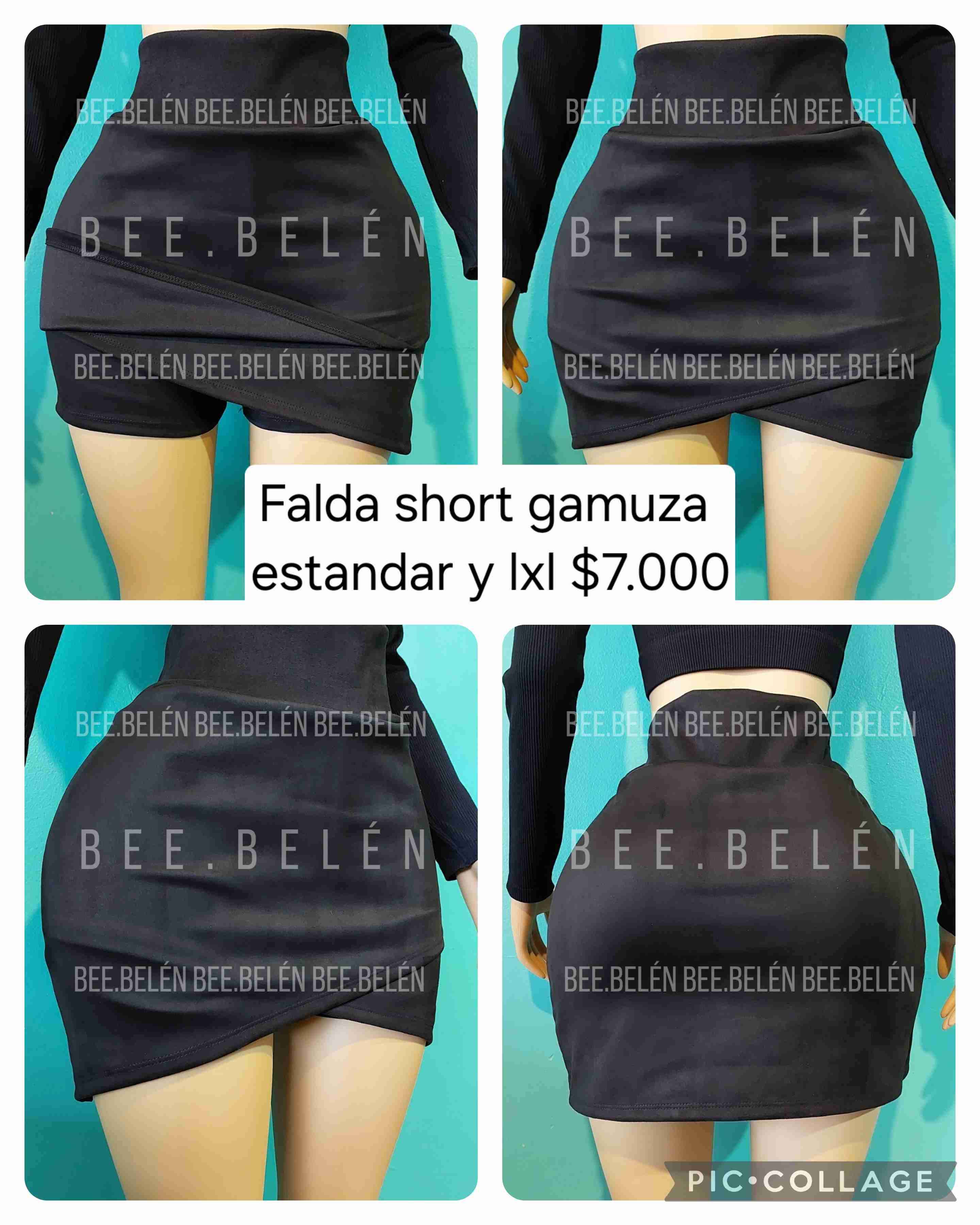 Falda short negra elegante sm y lxl - miniatura 6