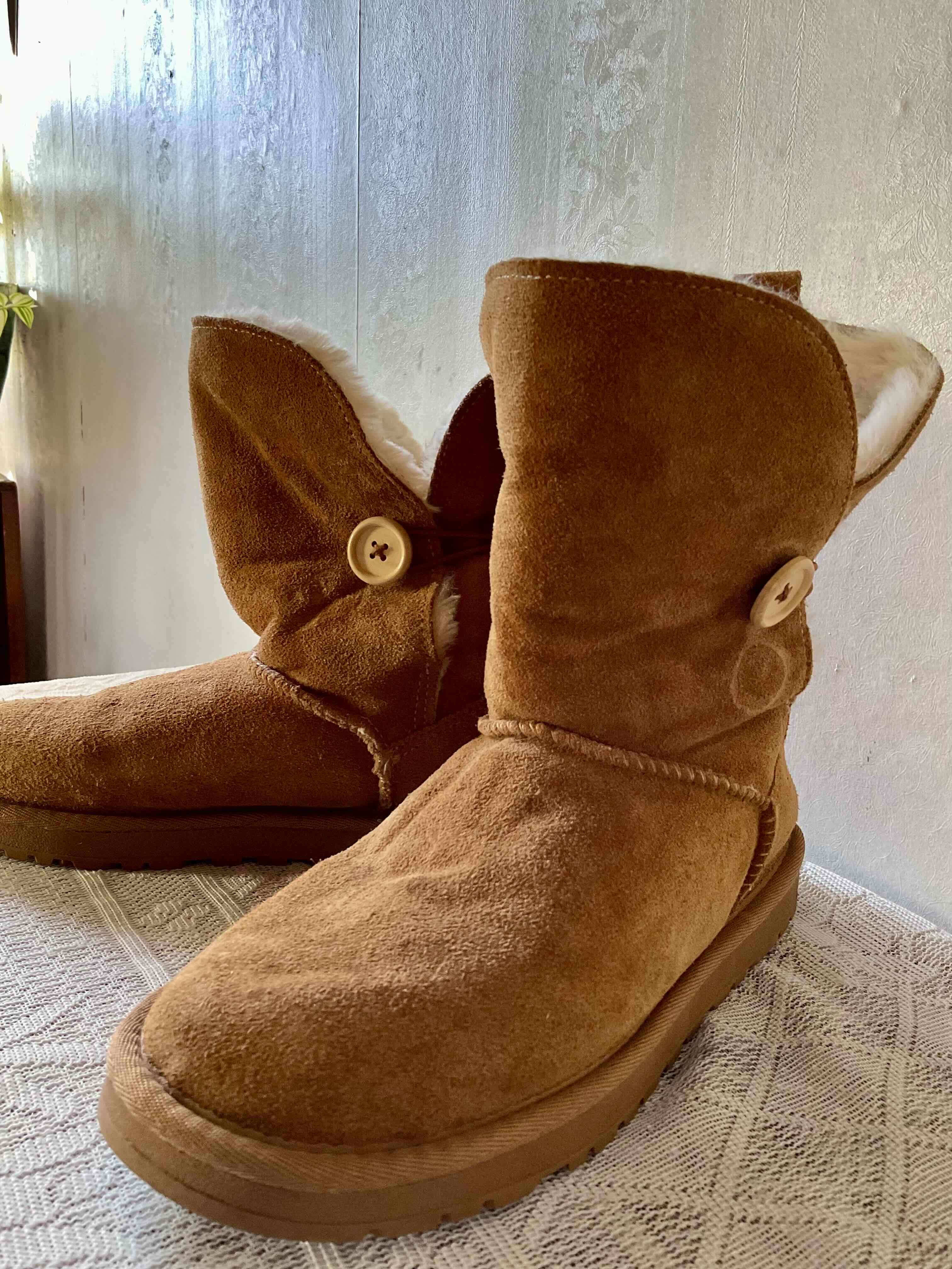 Botas casuales marrones de gamuza - 1