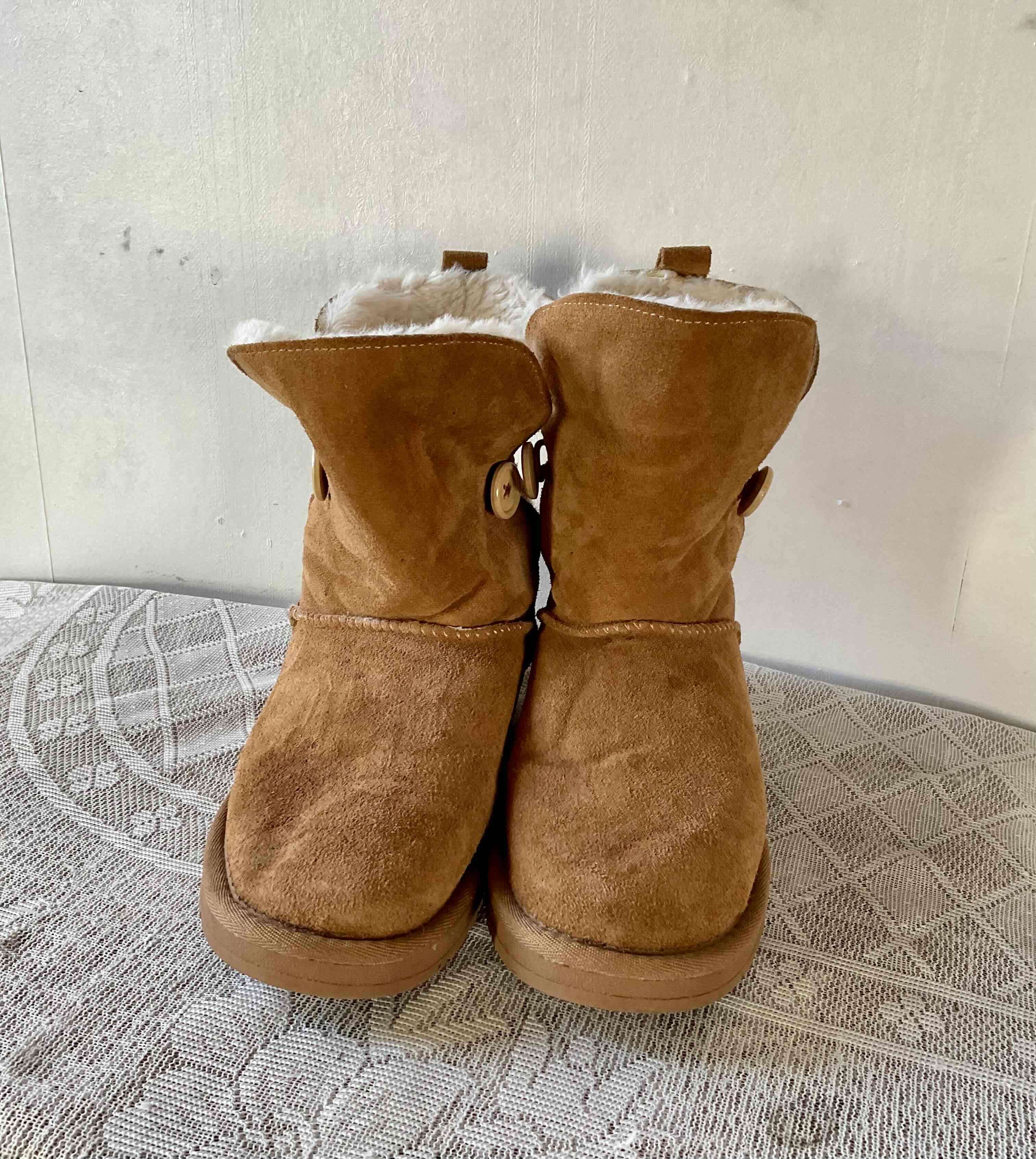 Botas casuales marrones de gamuza - 5