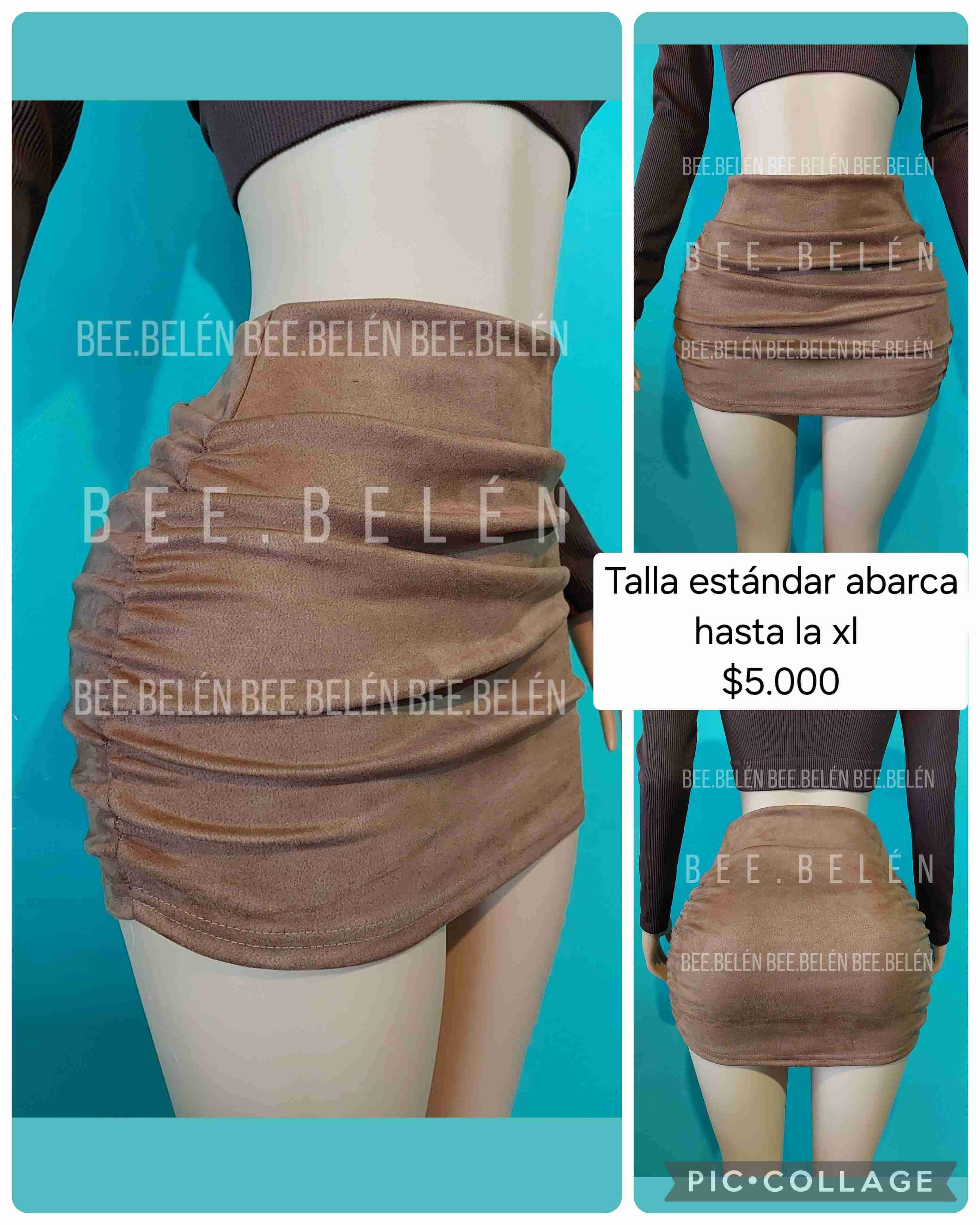 Minifalda camel ajustada - miniatura 6