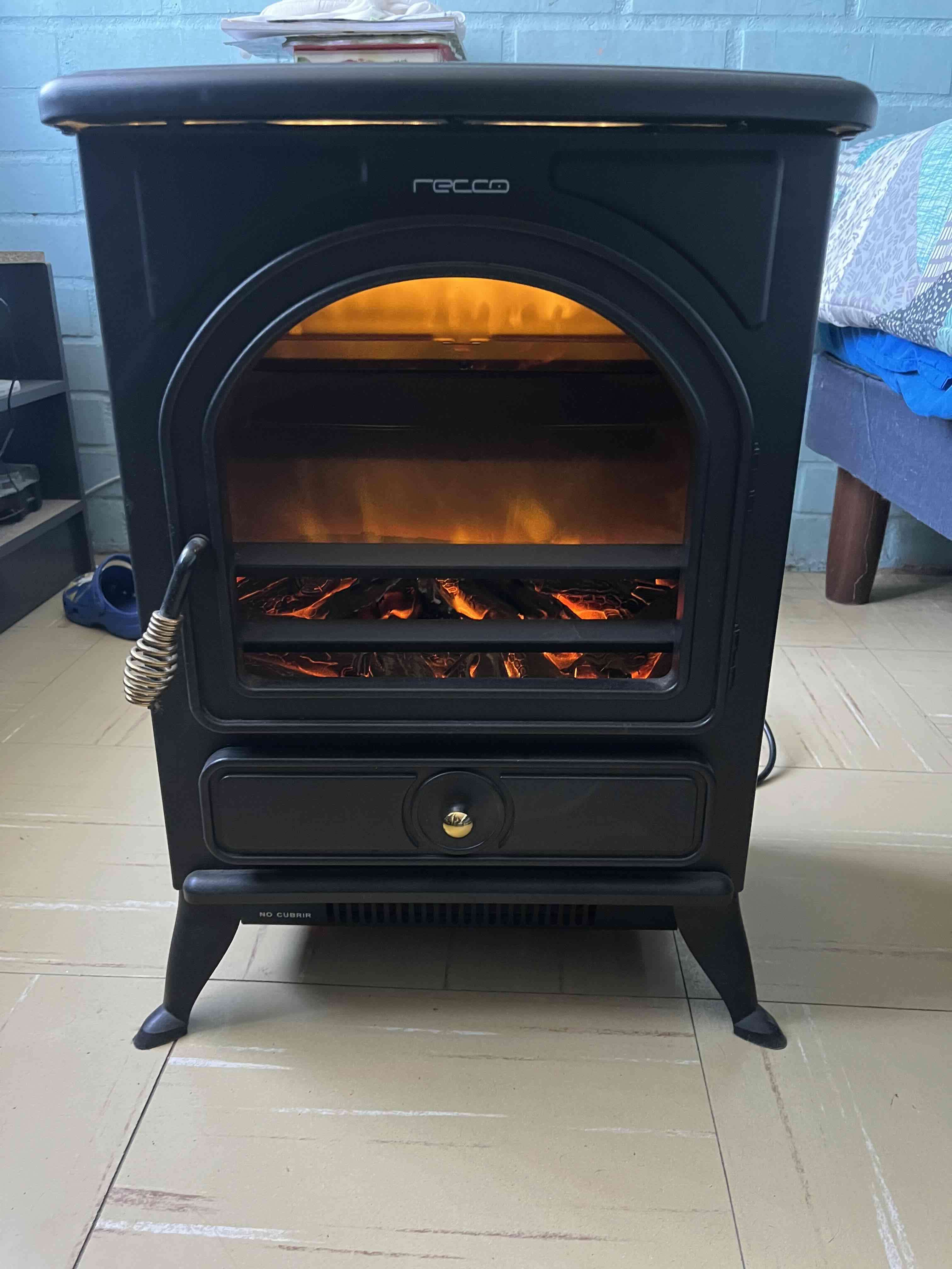 Estufa eléctrica Recco negra - 1