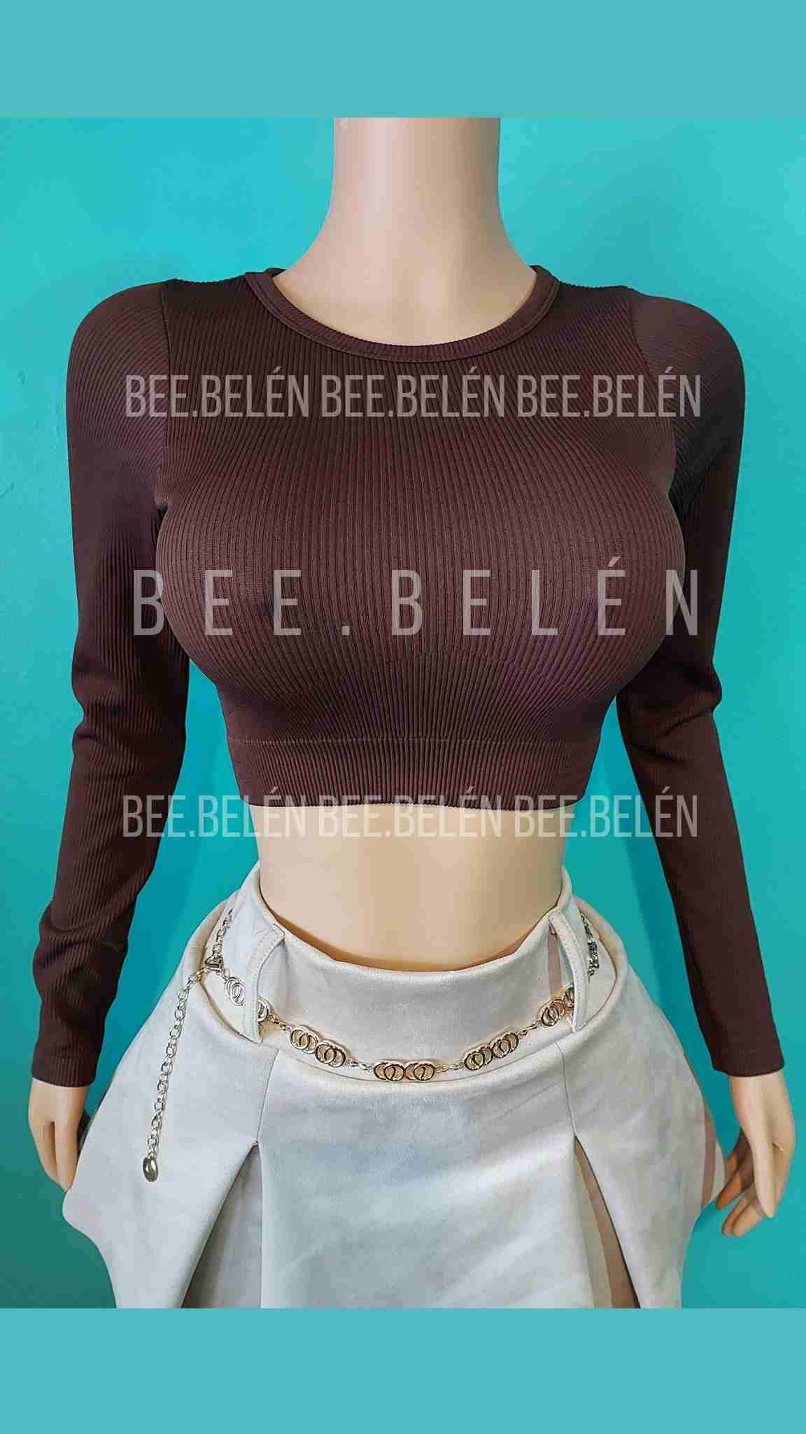 Crop top marrón - miniatura 2