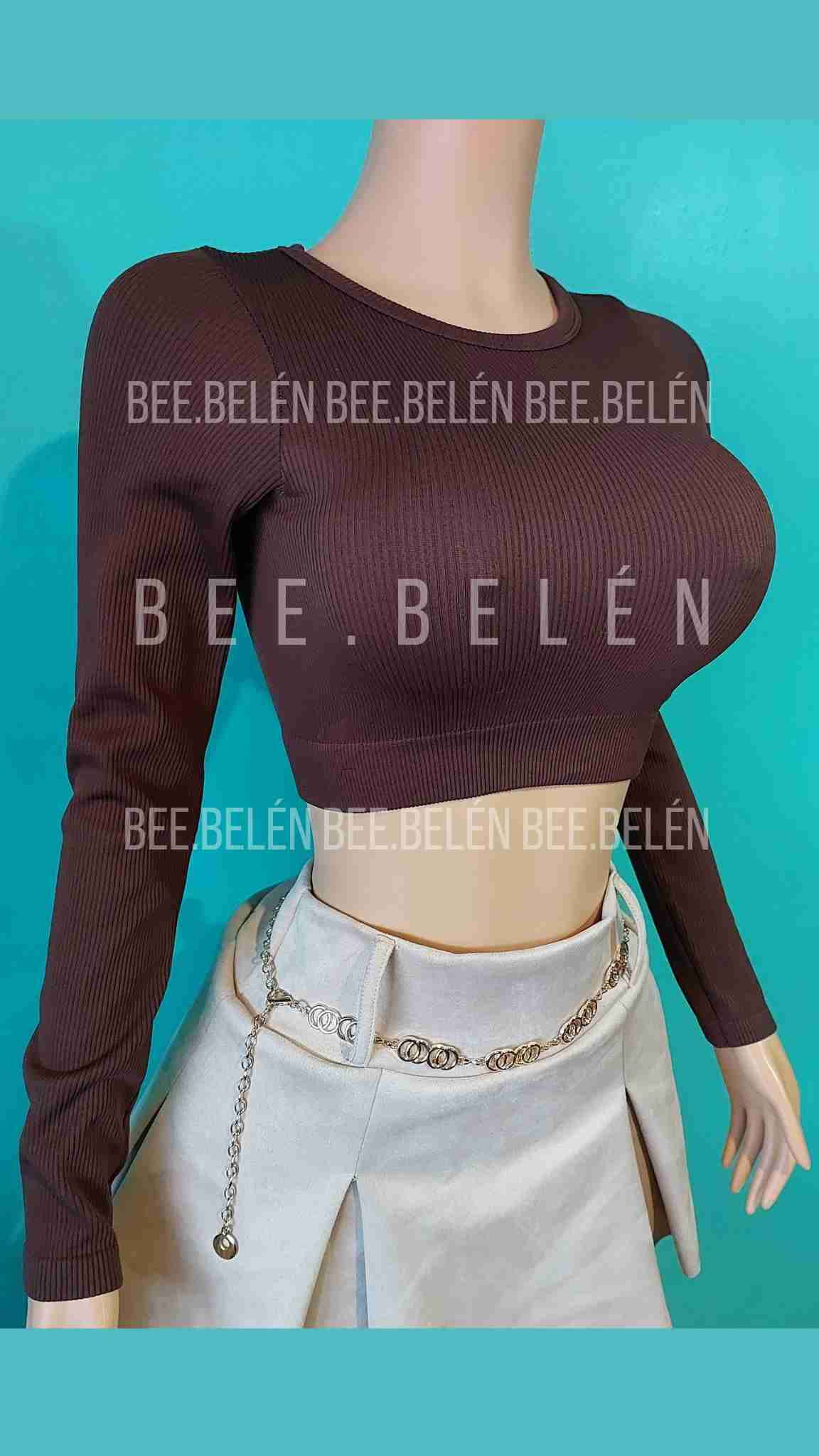 Crop top marrón - miniatura 3